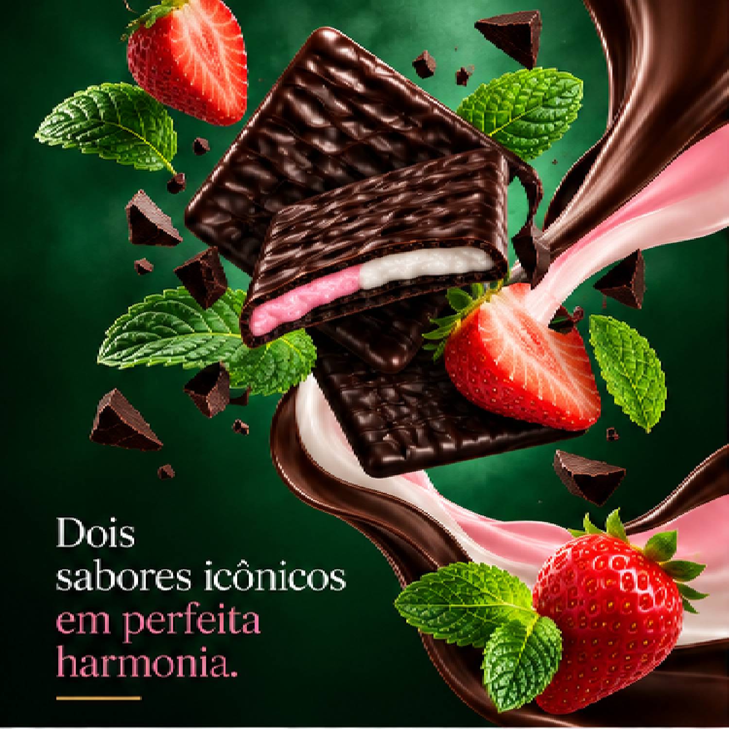 Chocolate After Eight Morango e Menta com Chocolate 200g foto 2
