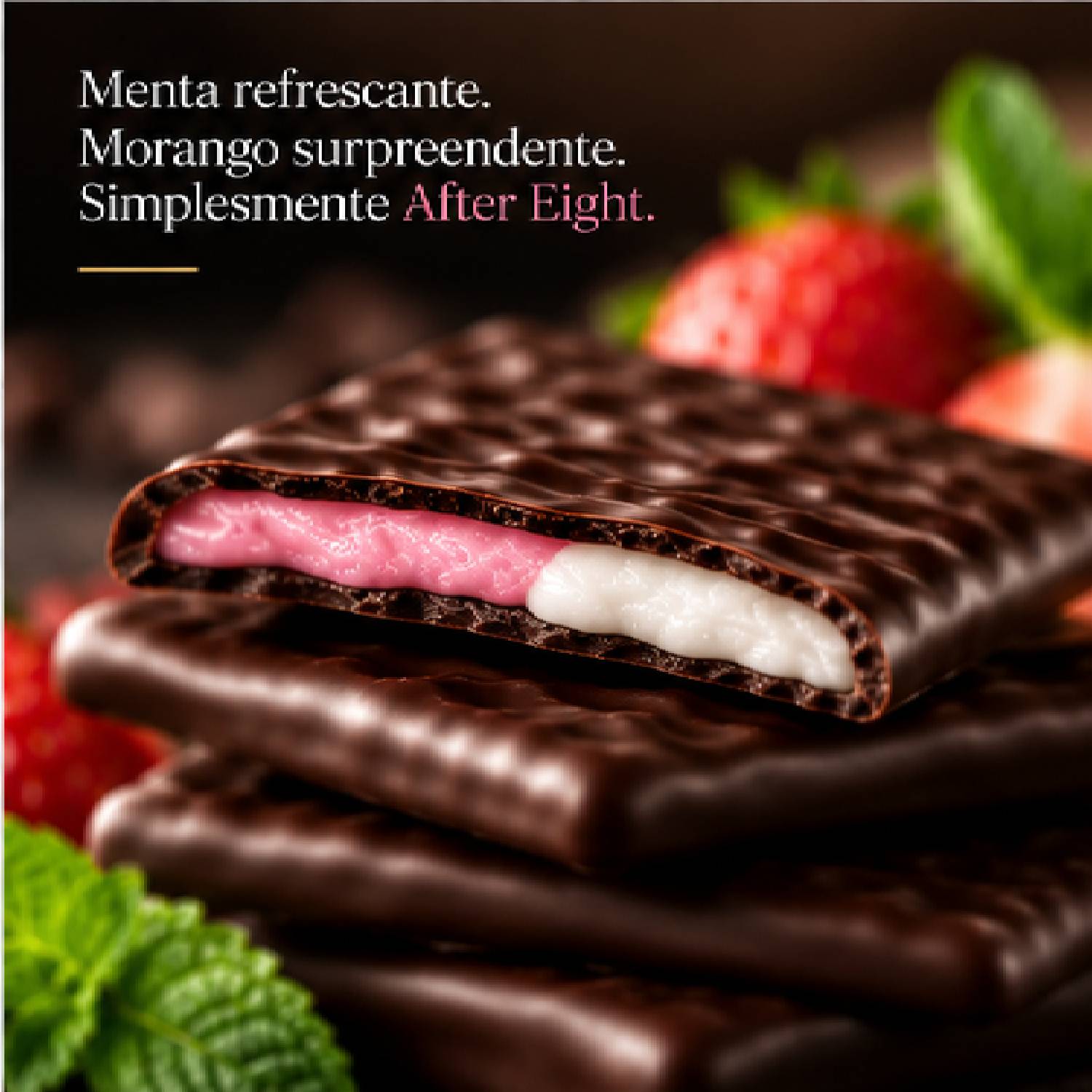 Chocolate After Eight Morango e Menta com Chocolate 200g foto 3