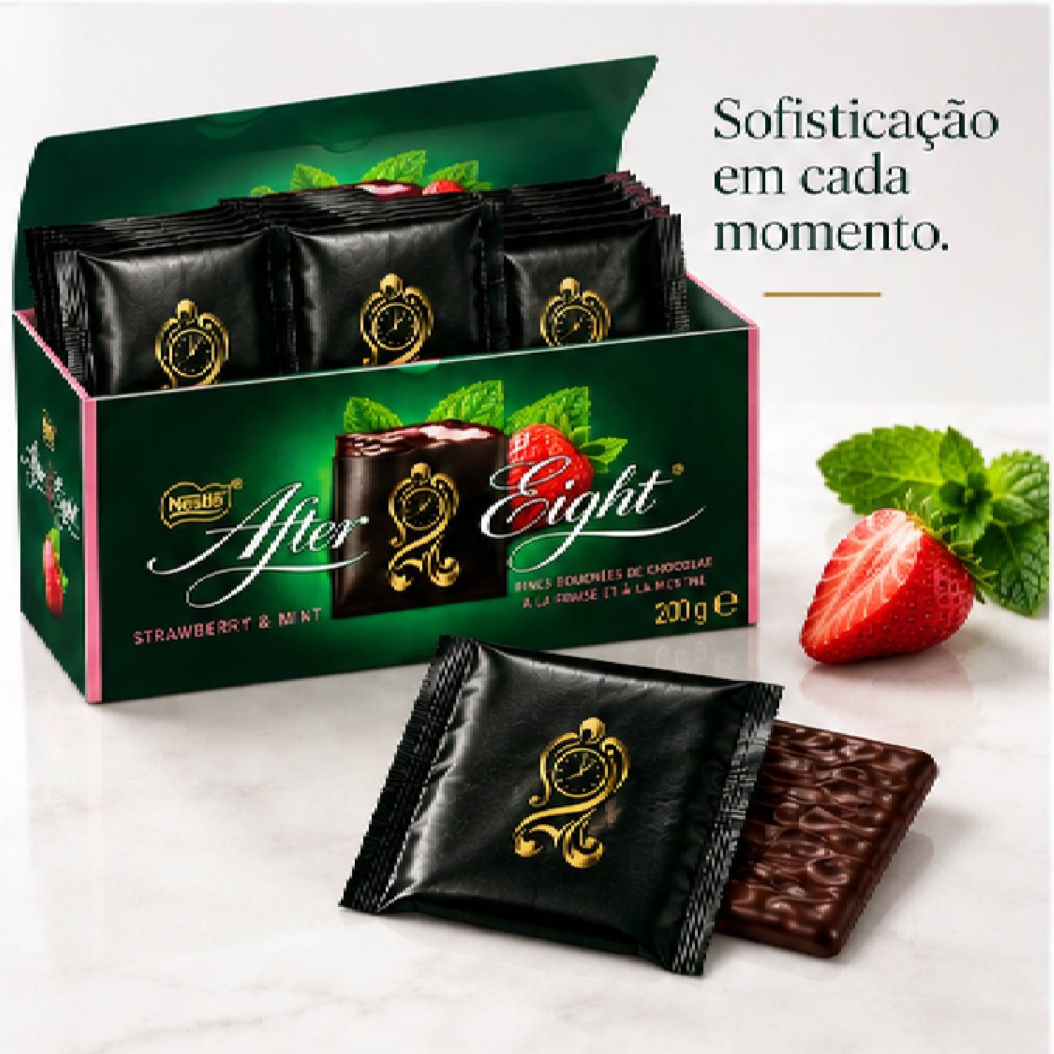 Chocolate After Eight Morango e Menta com Chocolate 200g foto 4