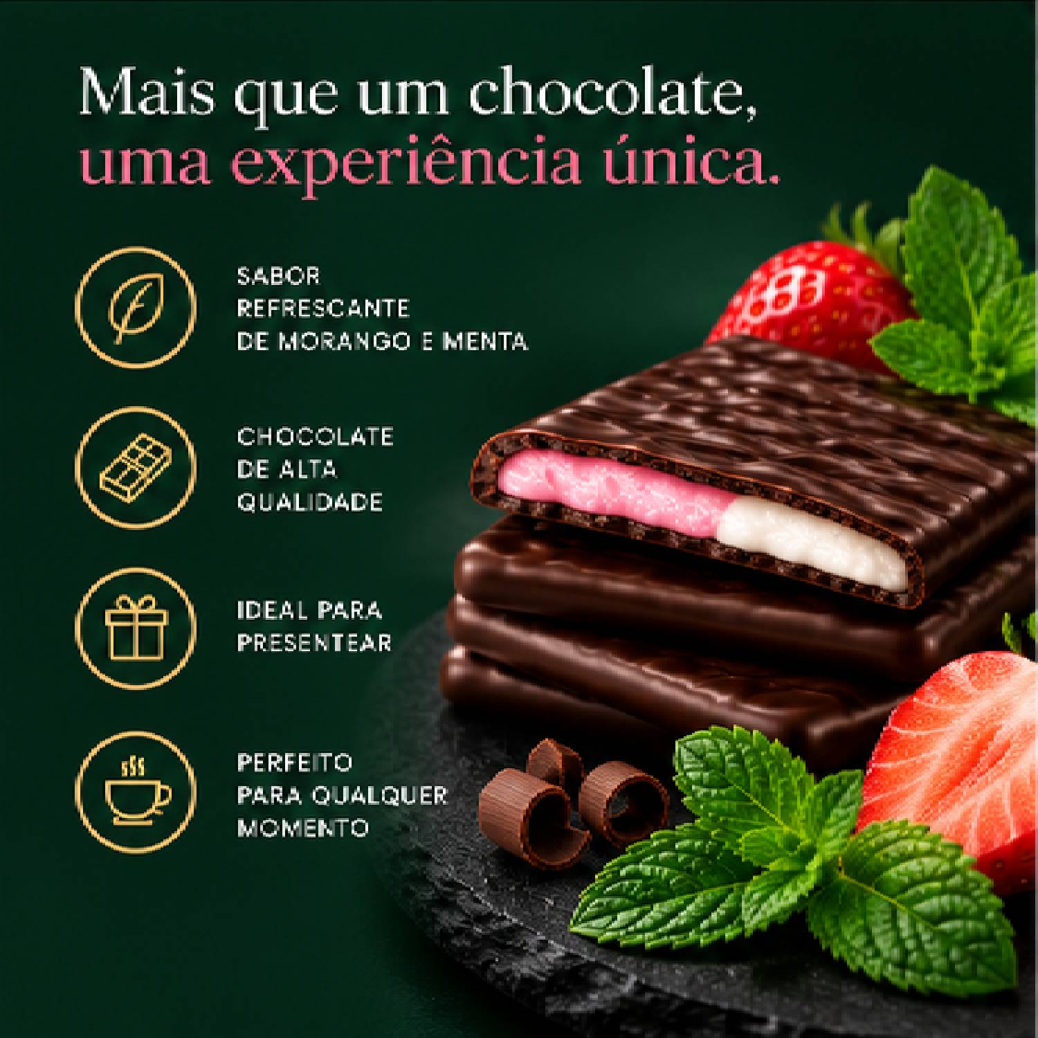 Chocolate After Eight Morango e Menta com Chocolate 200g foto 7