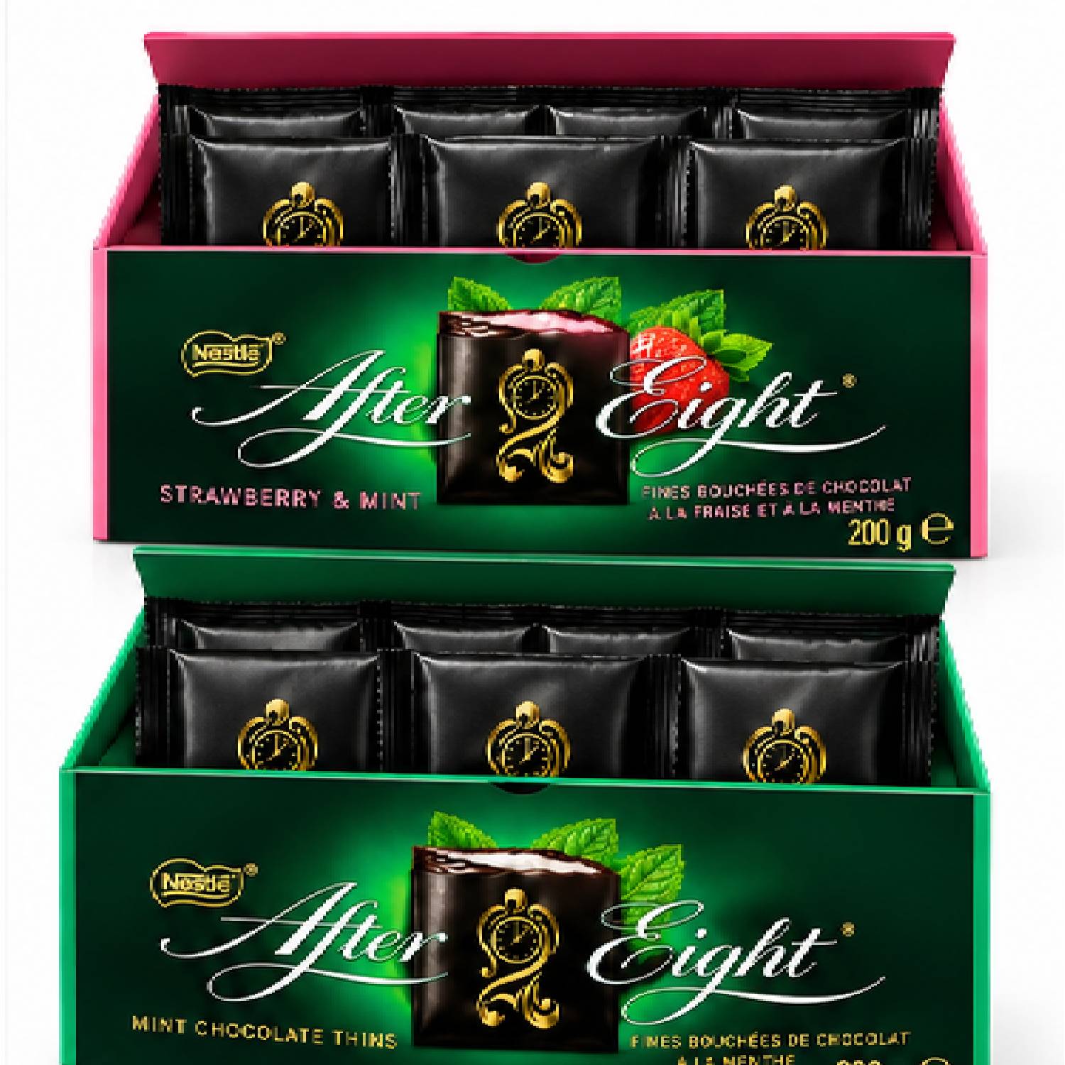 Kit 2 Chocolate After Eight Menta e Morango & Menta 200g foto 5