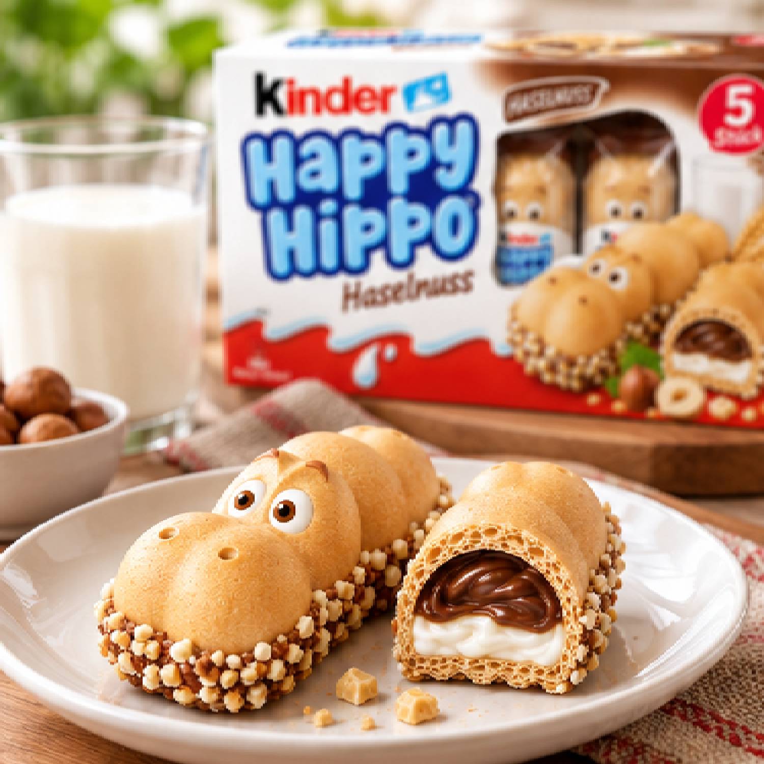 Wafer Kinder Happy Hippo Avelã Haselnuss 103,5g foto 5