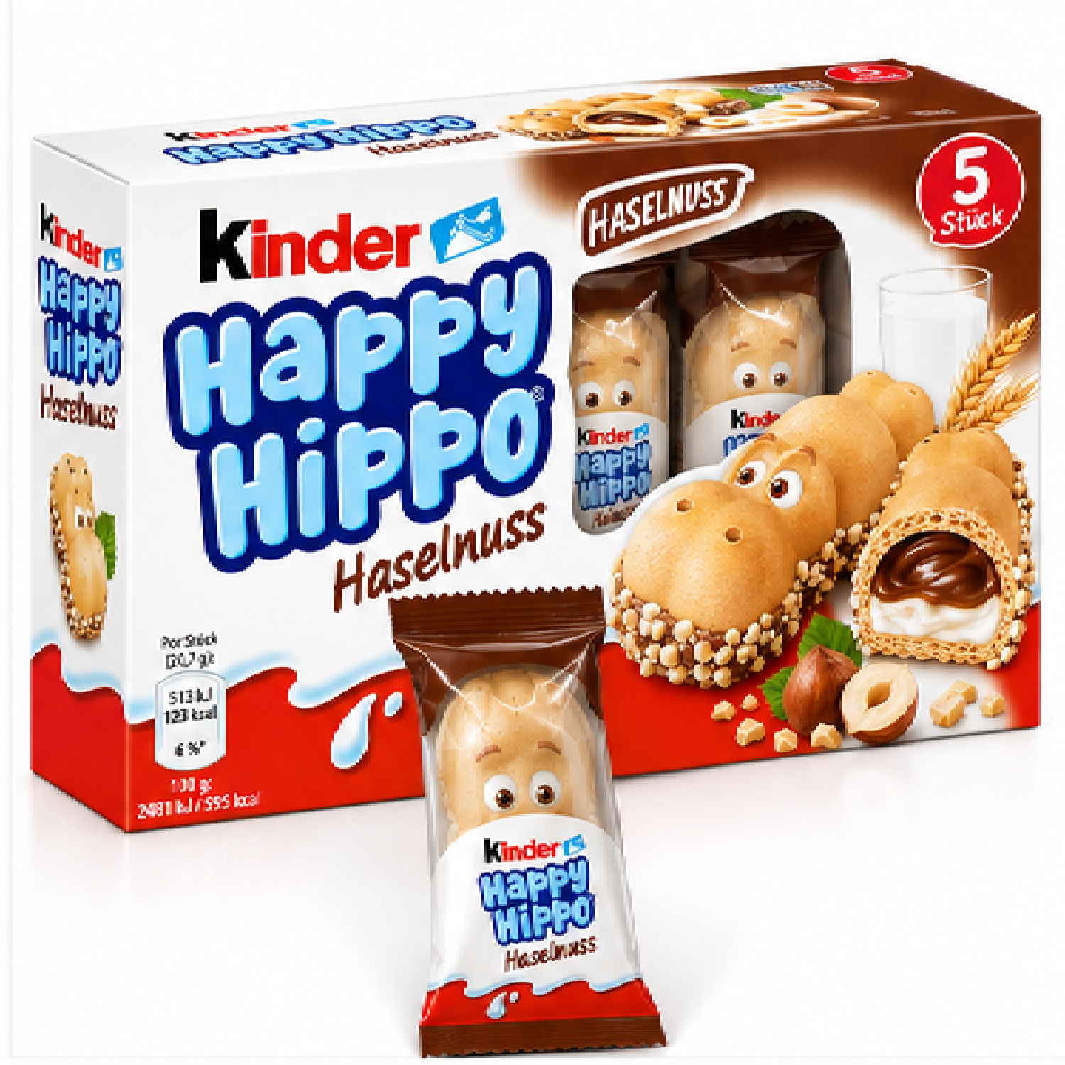 Wafer Kinder Happy Hippo Avelã Haselnuss 103,5g foto 6