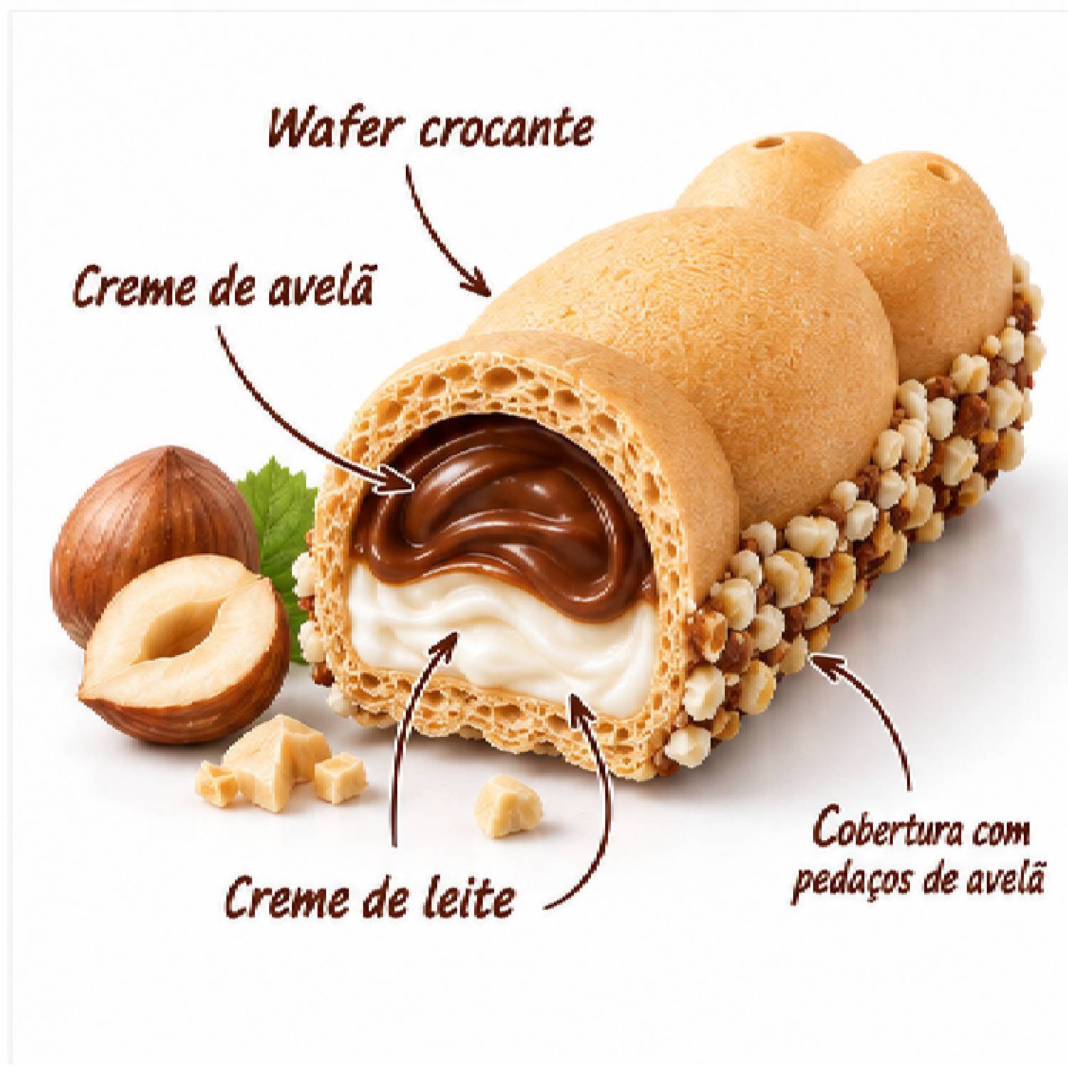 Wafer Kinder Happy Hippo Avelã Haselnuss 103,5g foto 7