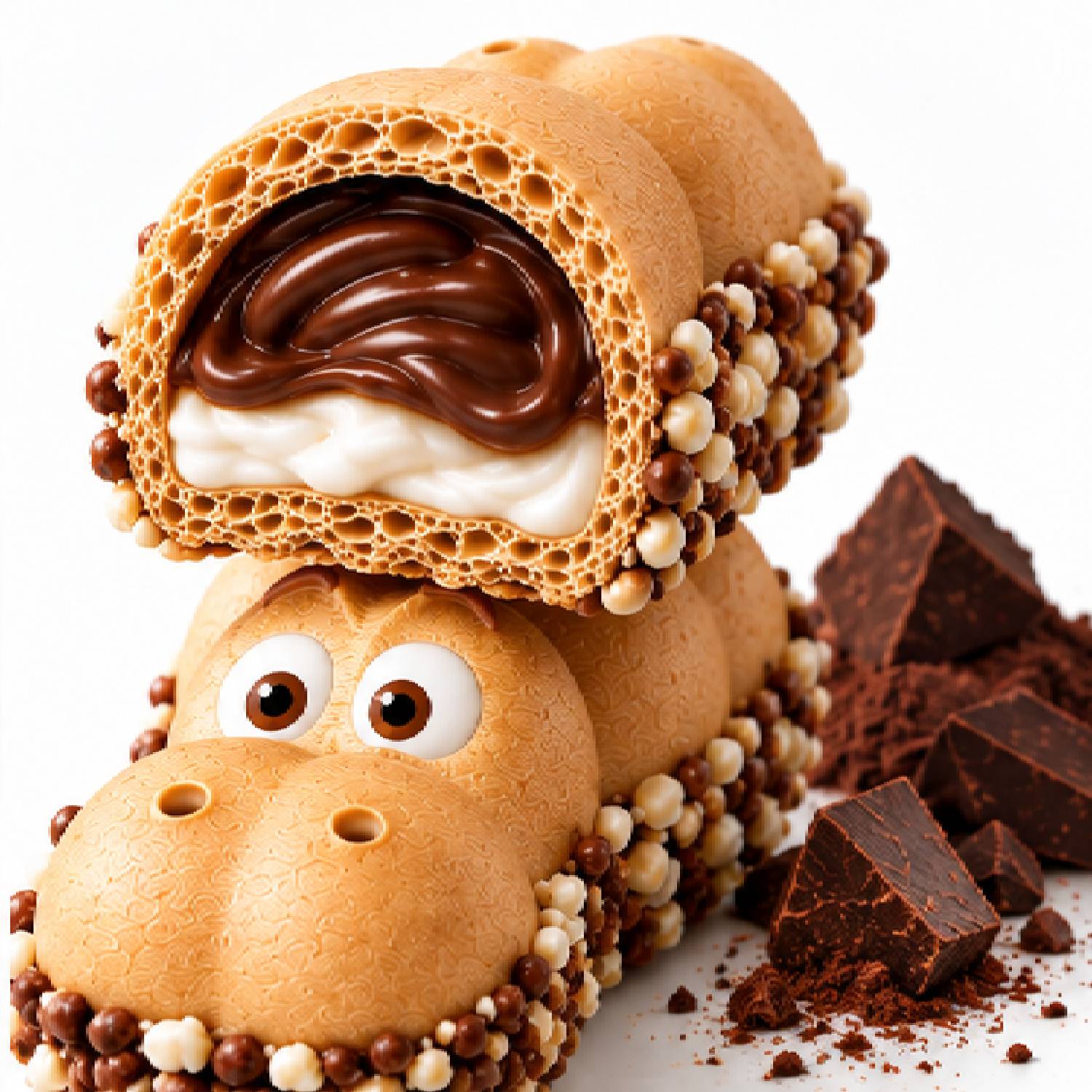 Wafer Kinder Happy Hippo Cacau Recheado 103,5g foto 3