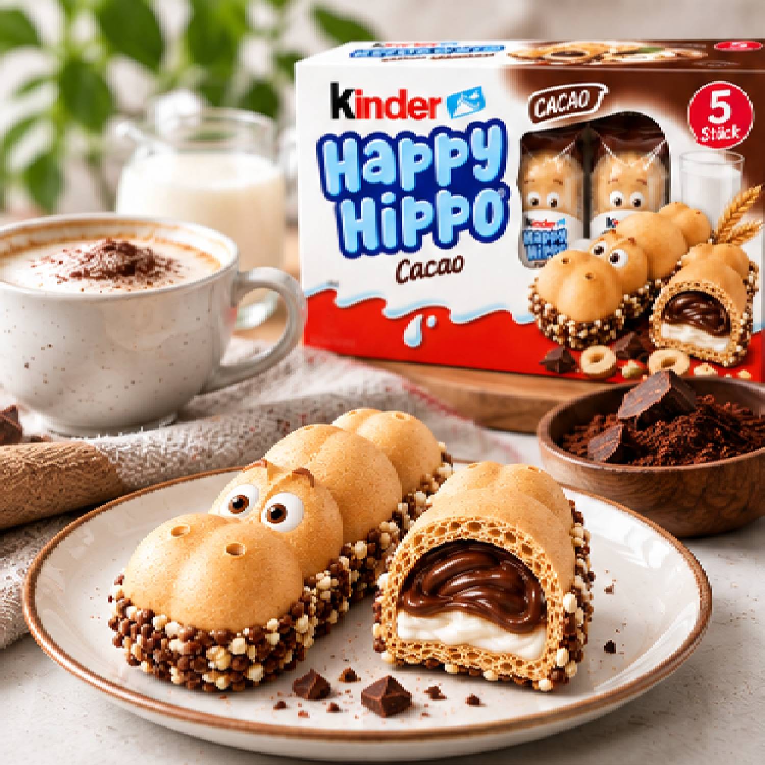 Wafer Kinder Happy Hippo Cacau Recheado 103,5g foto 7