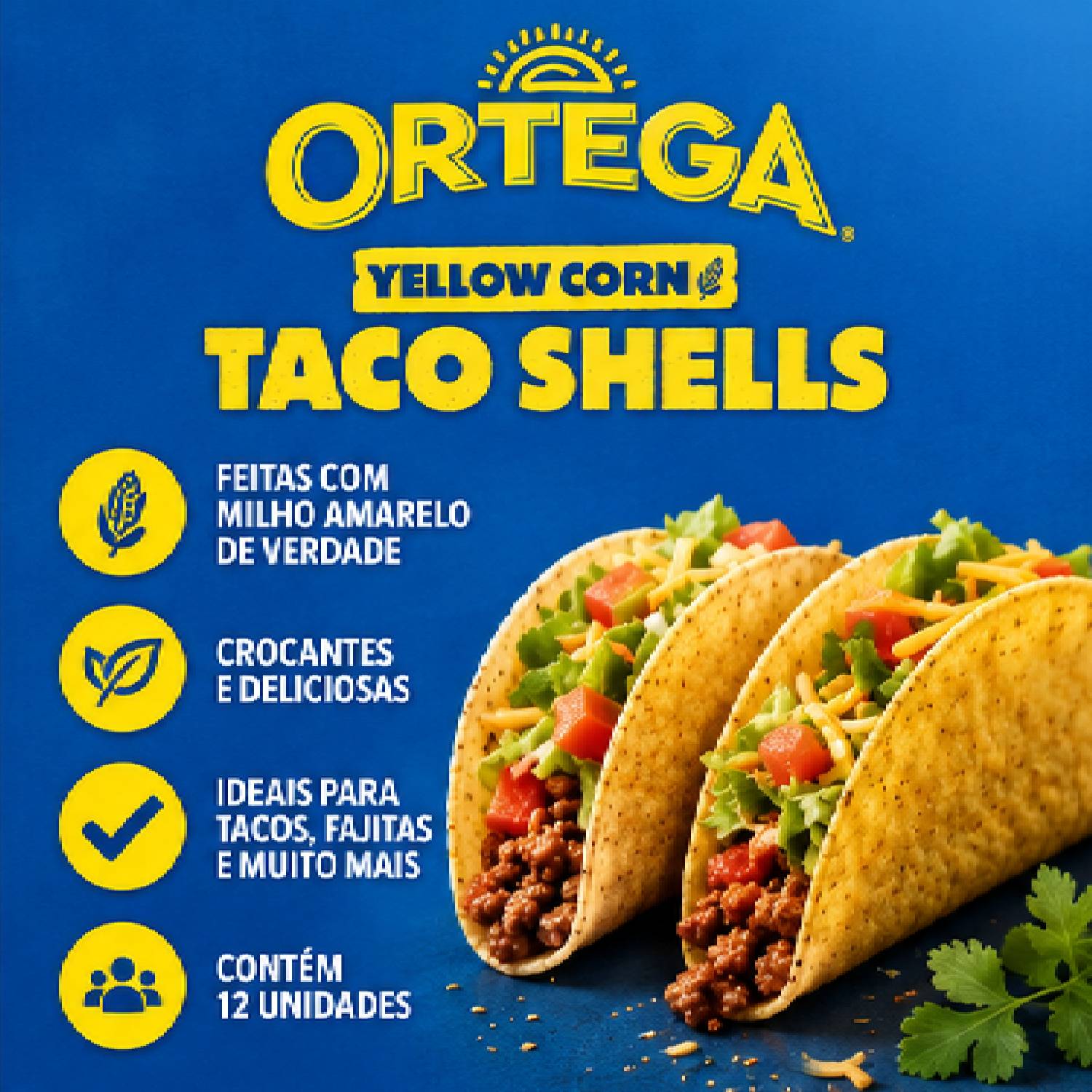 Taco Shells Ortega Milho Amarelo 12 Unidades 138g foto 4