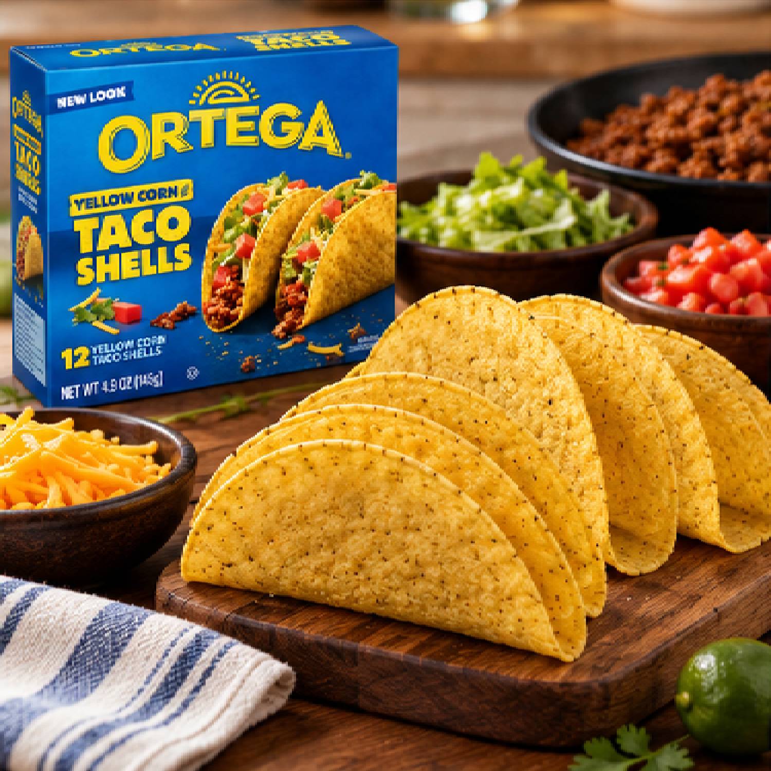 Taco Shells Ortega Milho Amarelo 12 Unidades 138g foto 6