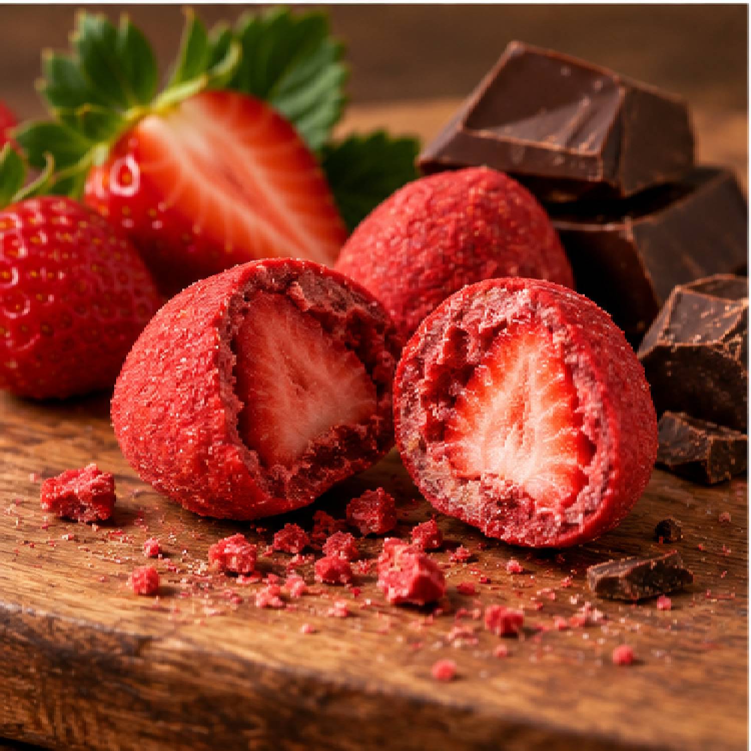 Morango Inteiro Liofilizado com Chocolate Tonys 60g foto 8