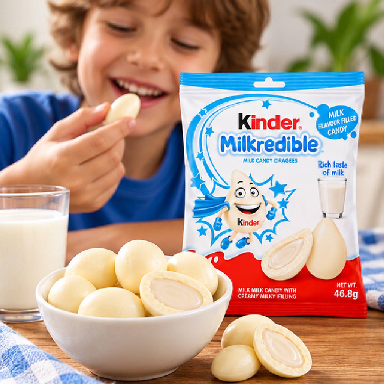Chocolate Kinder Milkredible Recheio de Leite 46,8g foto 4
