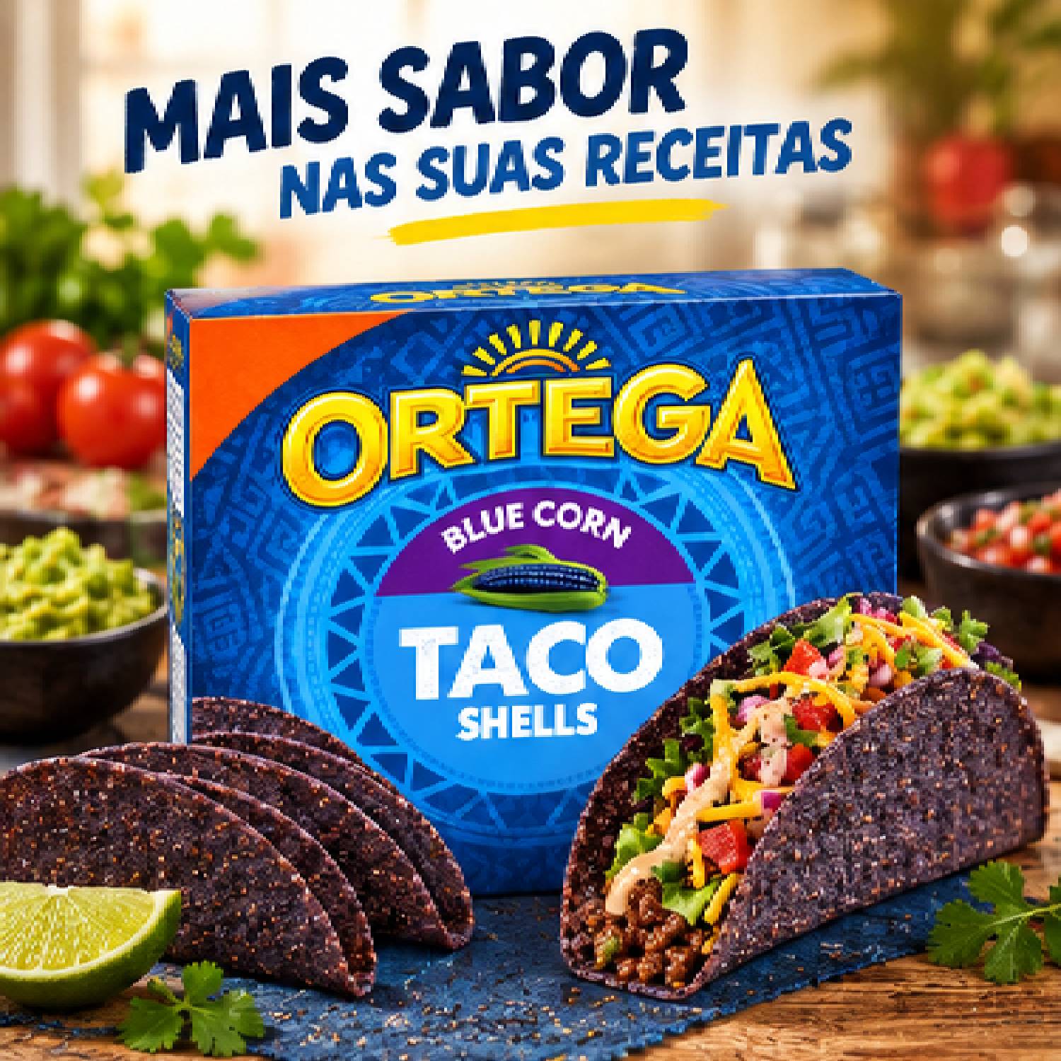 Taco Shells Ortega Milho Azul 12 Unidades 138g foto 4
