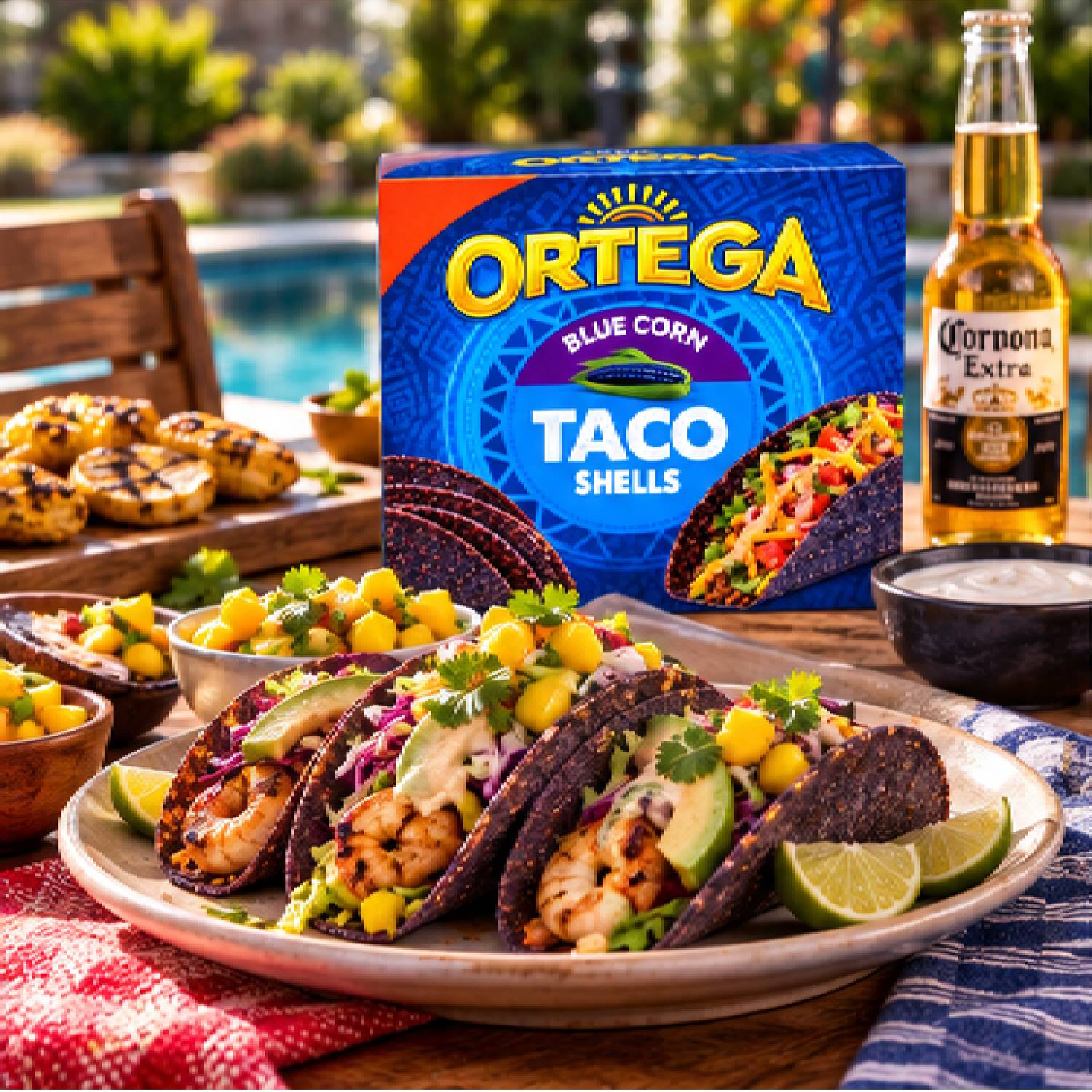 Taco Shells Ortega Milho Azul 12 Unidades 138g foto 9