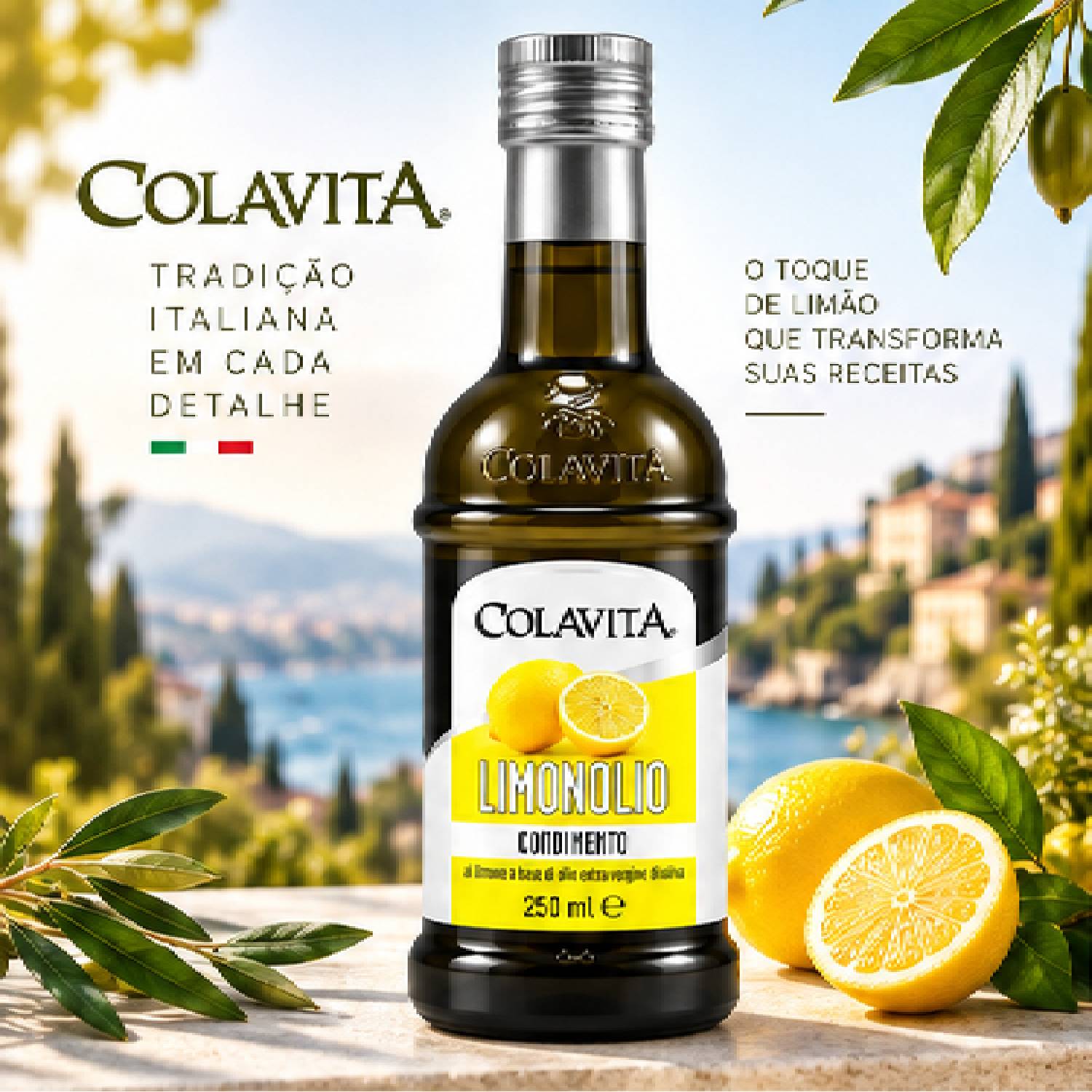 Azeite Extra Virgem com Limão Colavita Limonolio 250ml foto 2