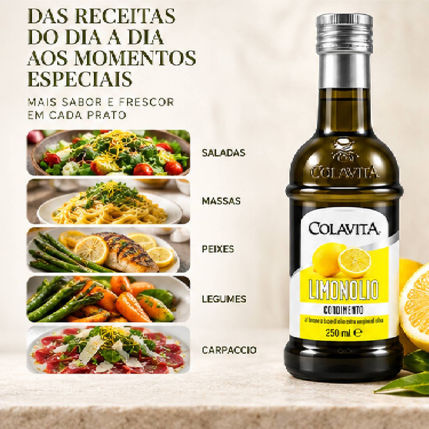 Azeite Extra Virgem com Limão Colavita Limonolio 250ml foto 3