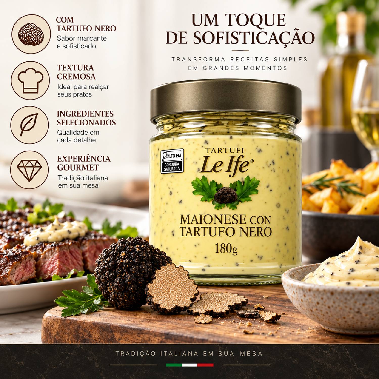 Maionese de Trufa Negra LE IFE 180g foto 3