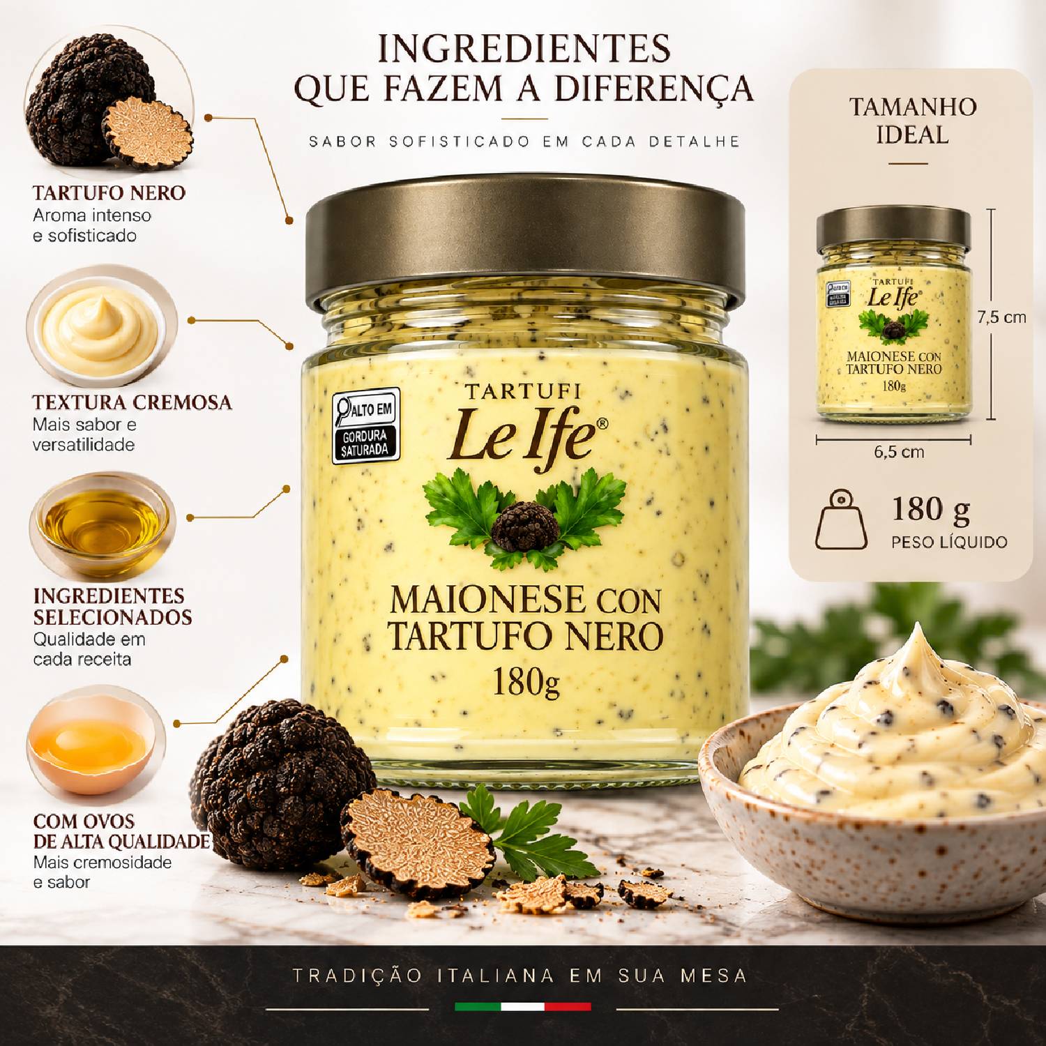 Maionese de Trufa Negra LE IFE 180g foto 7