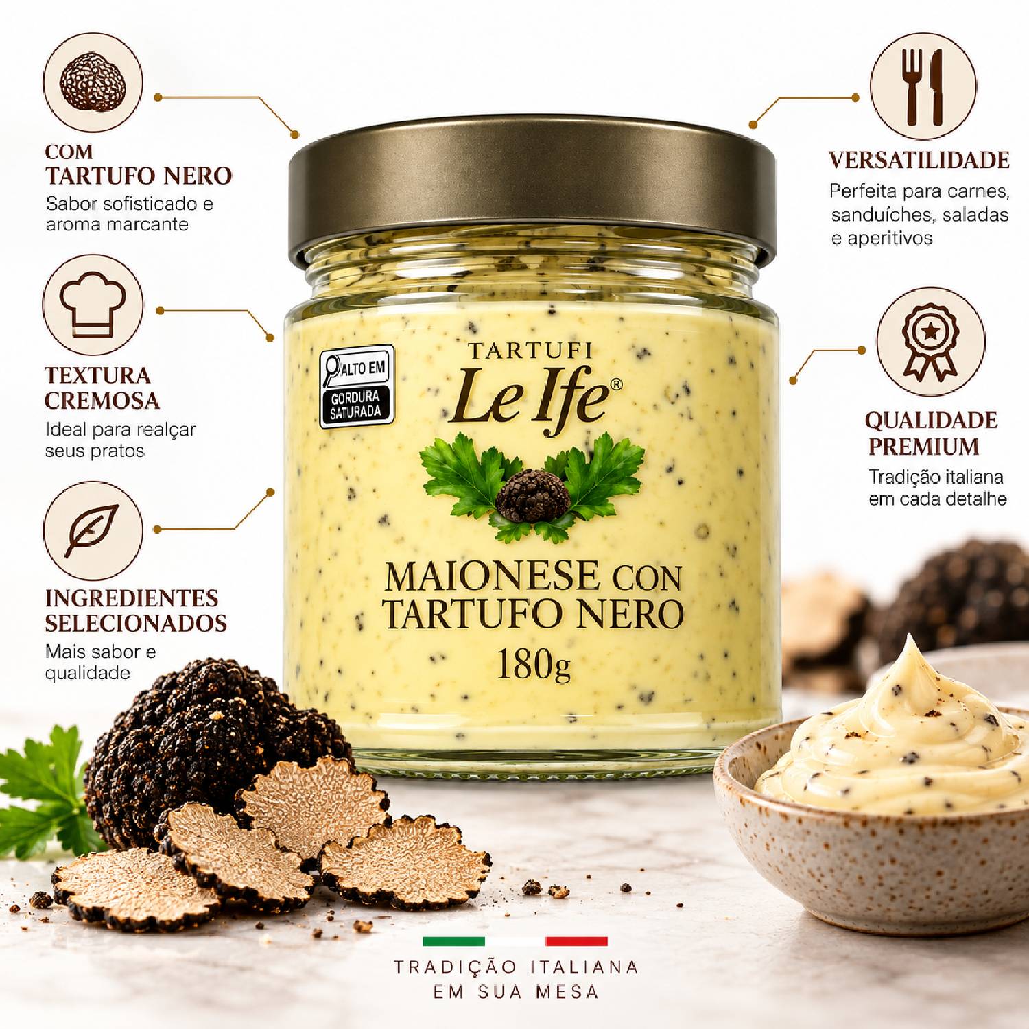 Maionese de Trufa Negra LE IFE 180g foto 9
