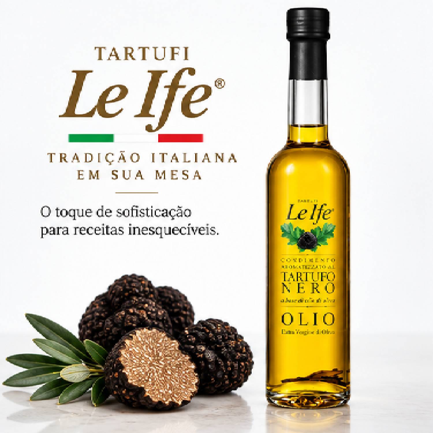 Azeite de Oliva Extra Virgem com Trufas Negras Le Ife 100ml foto 3