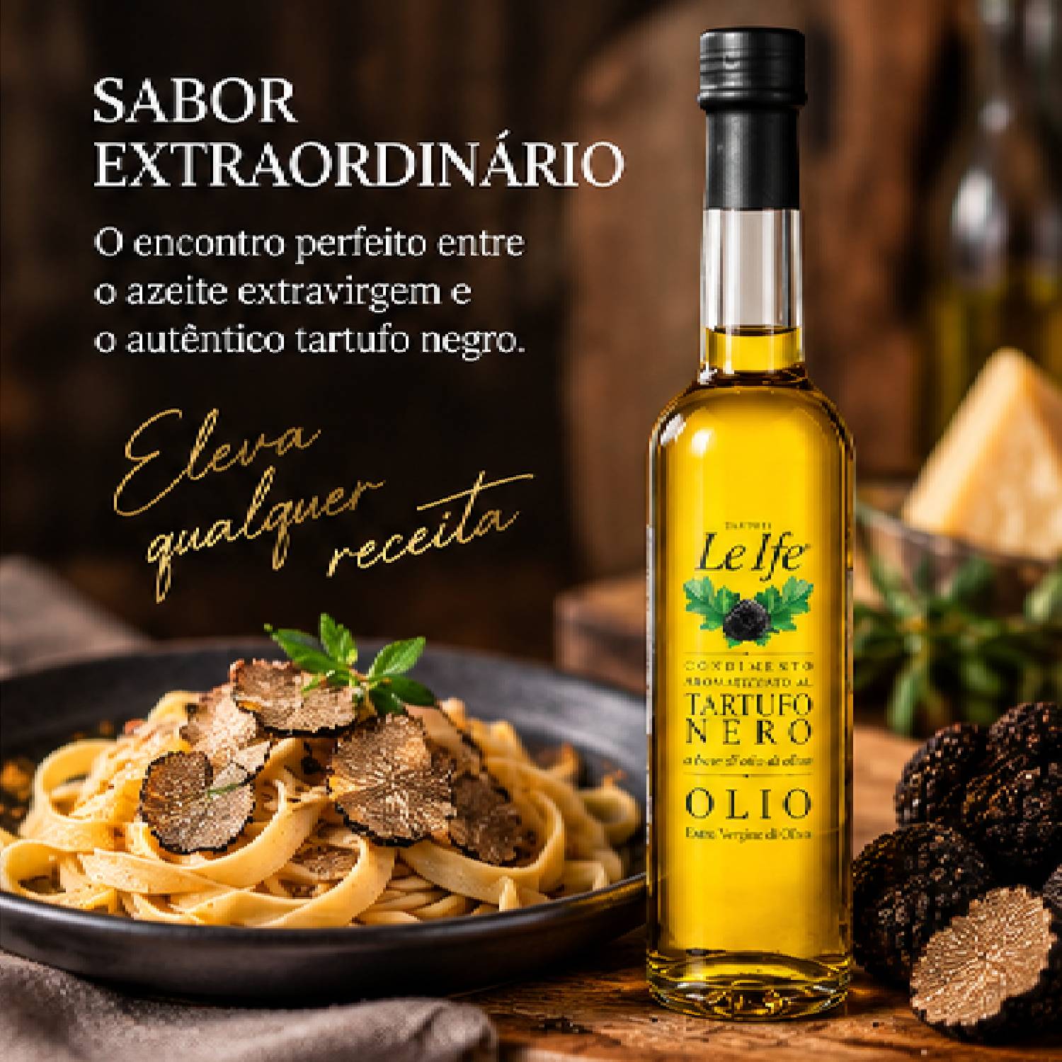 Azeite de Oliva Extra Virgem com Trufas Negras Le Ife 100ml foto 9