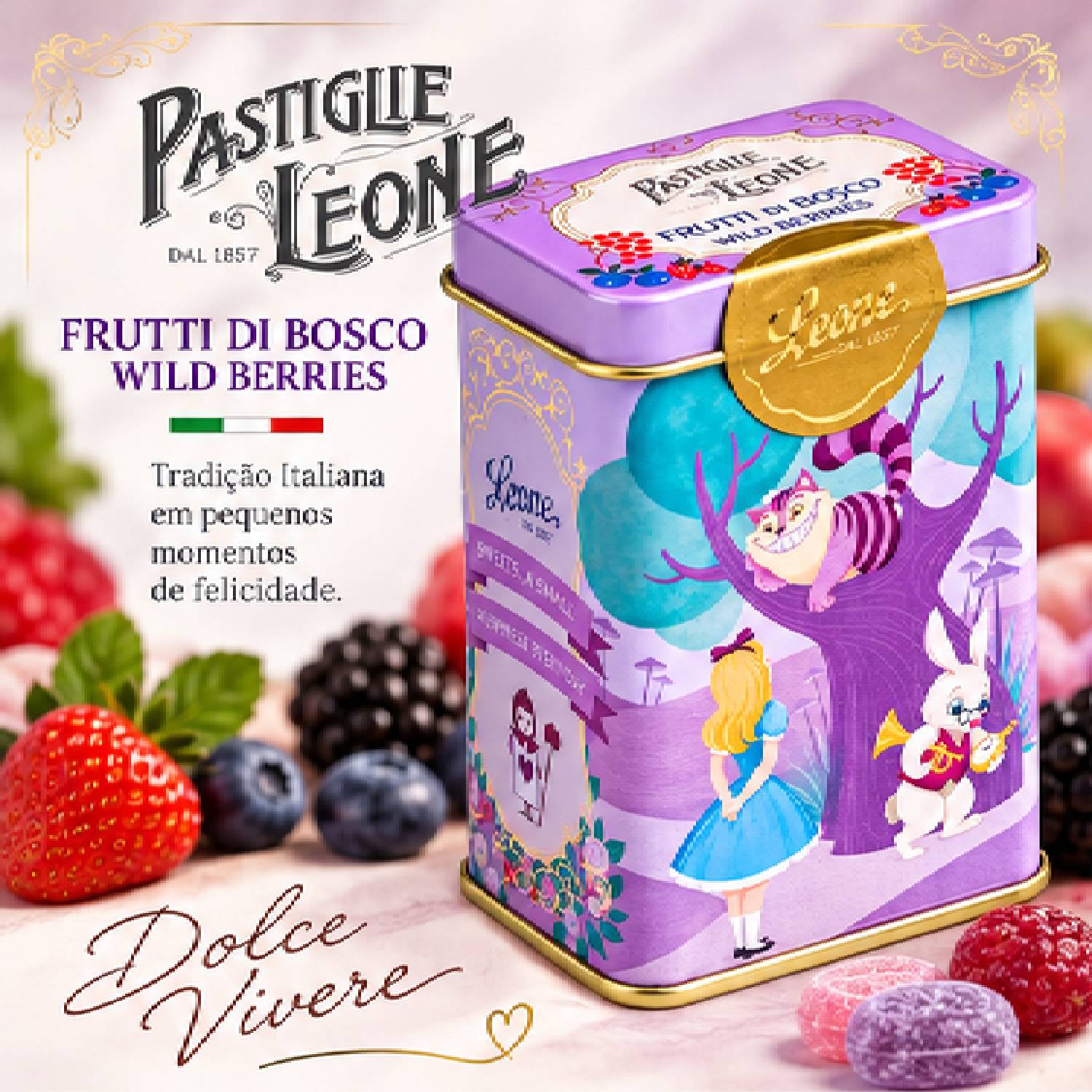 Pastilha Leone Coleção Era uma Vez Fr Vermelhas Alice 30g foto 4