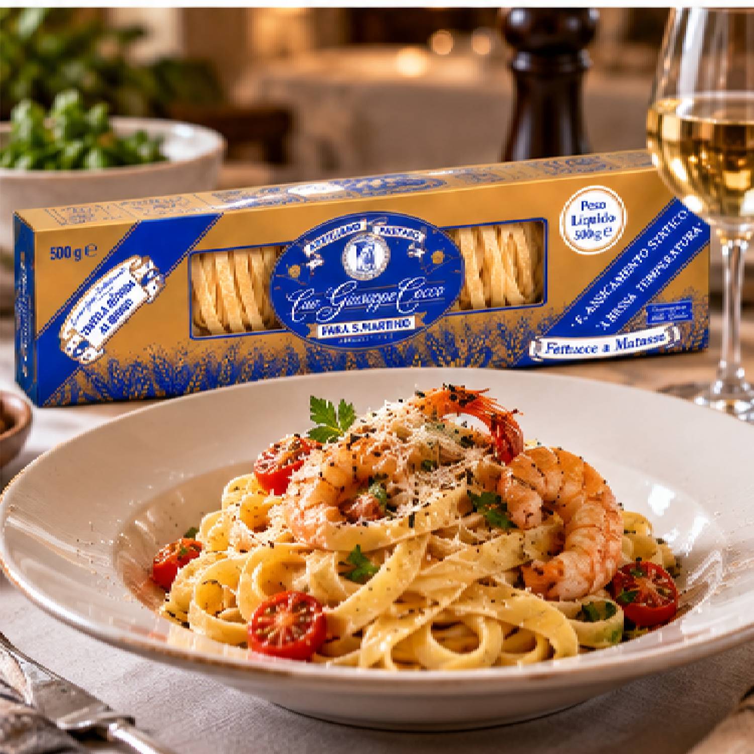 Massa Fettucce Antica Giuseppe Cocco Italiana 500g foto 9
