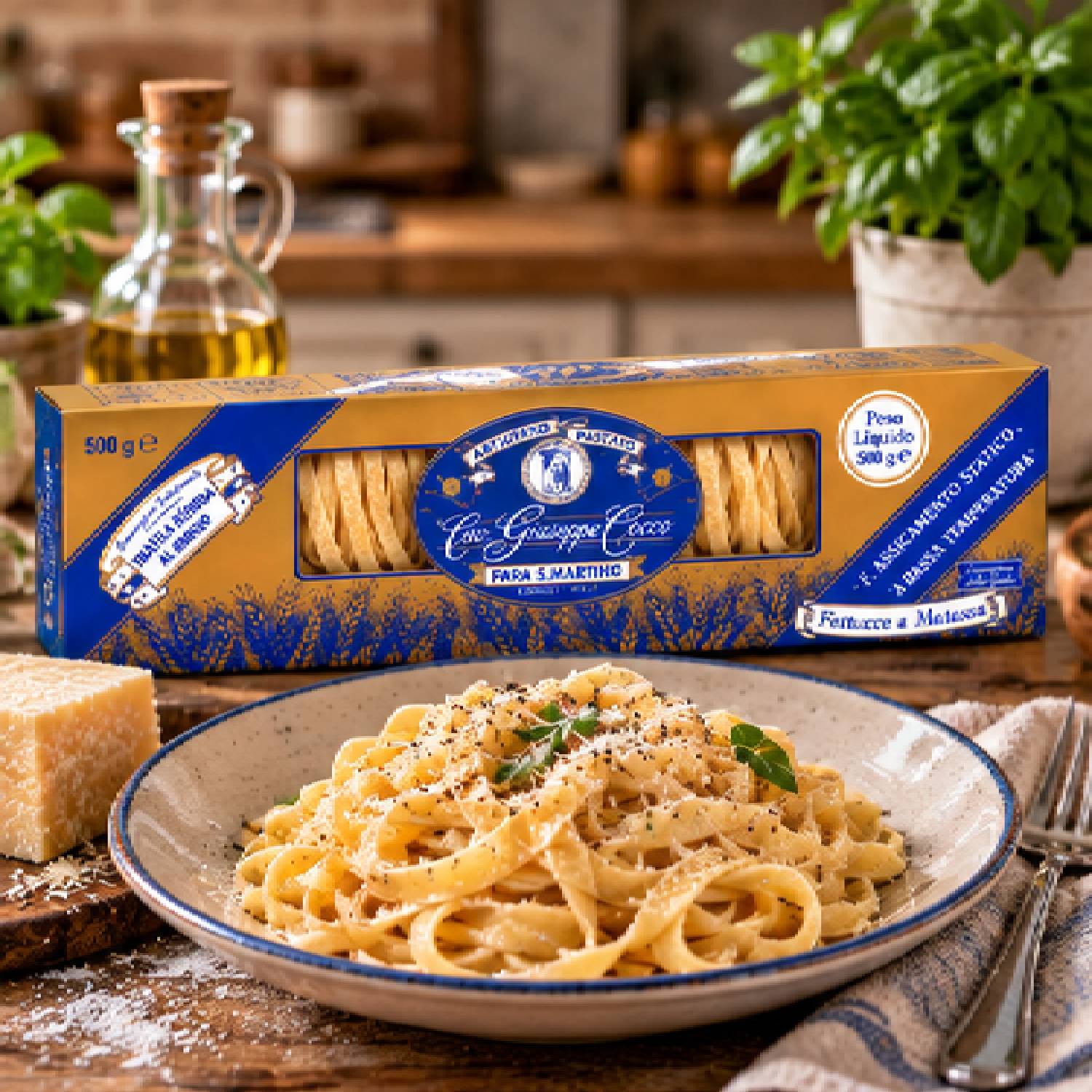 Kit 3 Massa Fettucce Antica Giuseppe Cocco Italiana 500g foto 3
