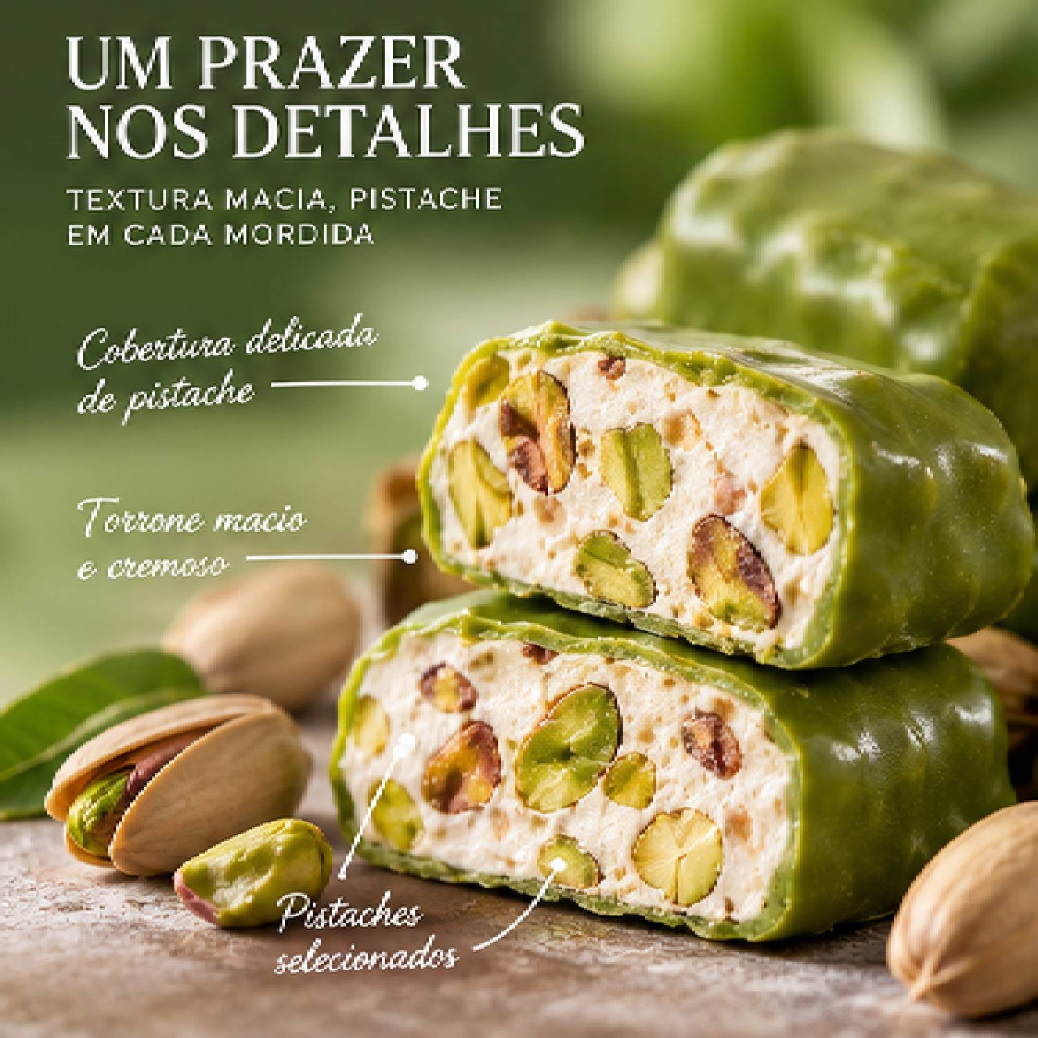 Torroncini Condorelli Pistache Italiano Sachê 130g foto 2