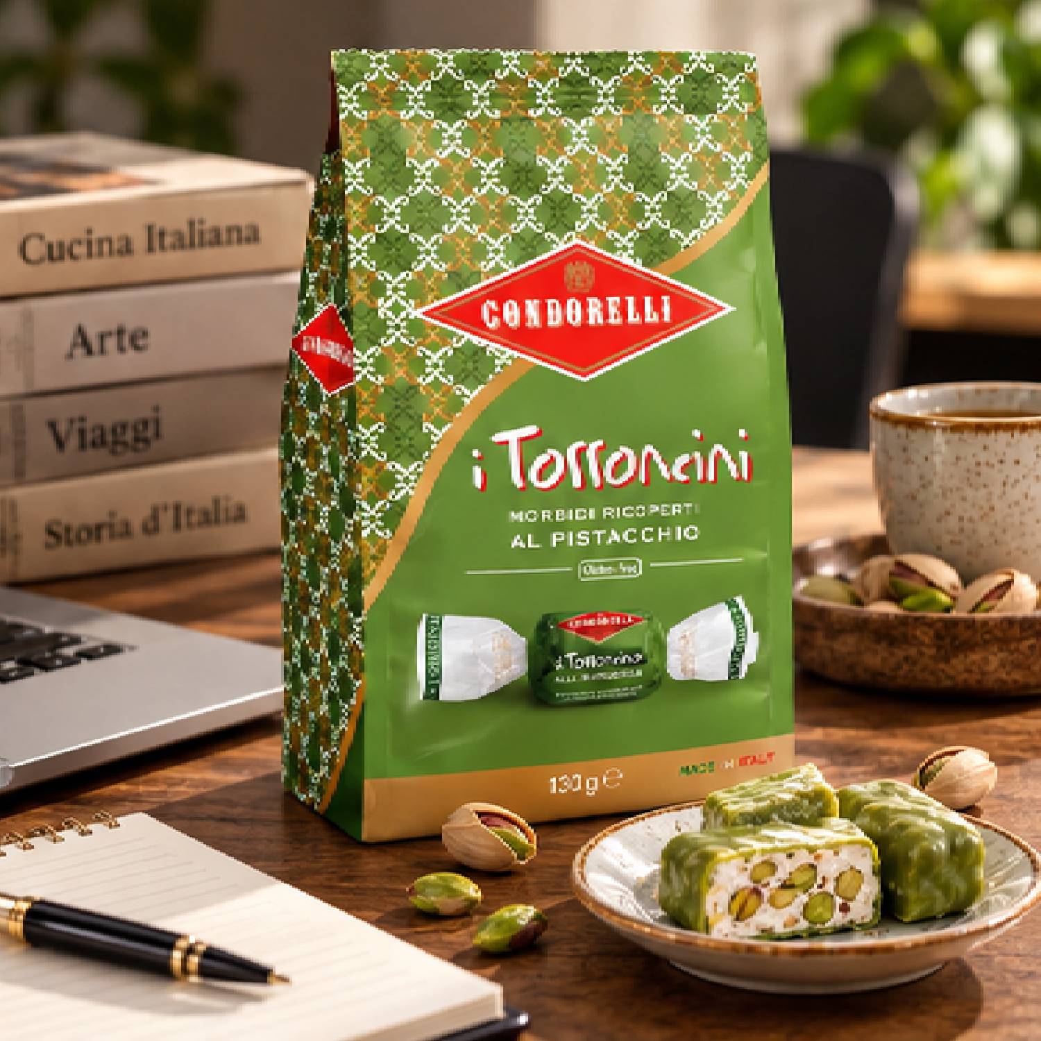 Torroncini Condorelli Pistache Italiano Sachê 130g foto 7
