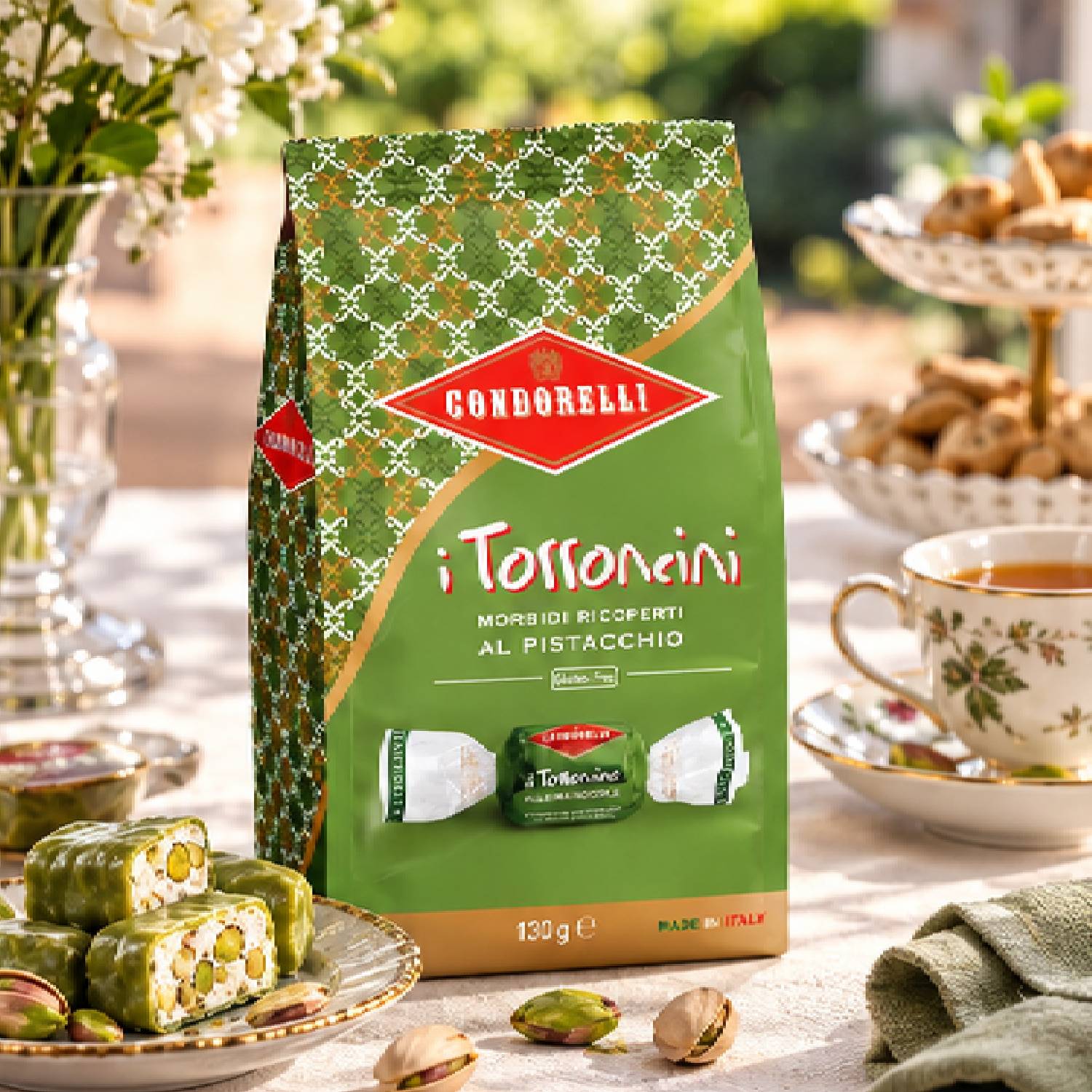 Torroncini Condorelli Pistache Italiano Sachê 130g foto 9