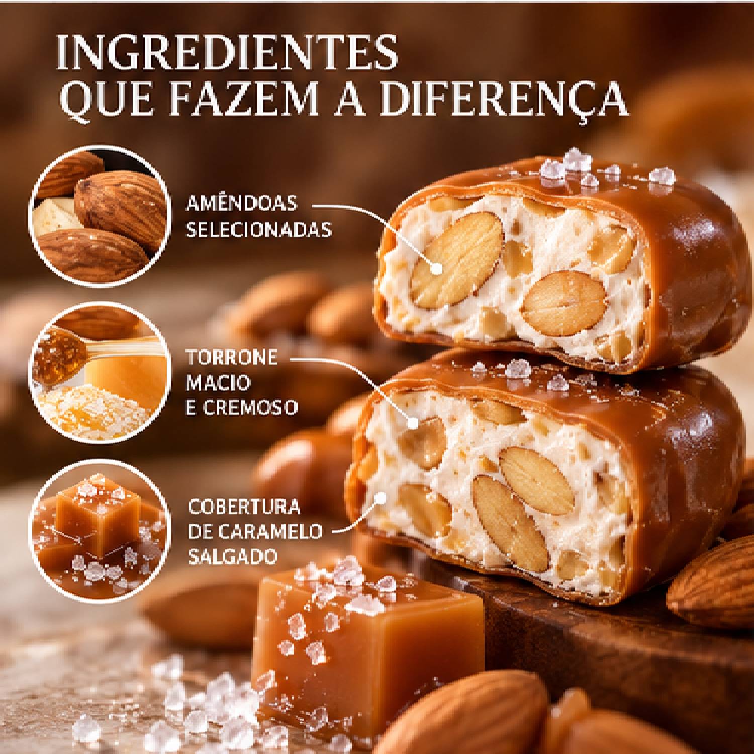 Torroncini Condorelli Caramelo Salgado Italiano 130g foto 2