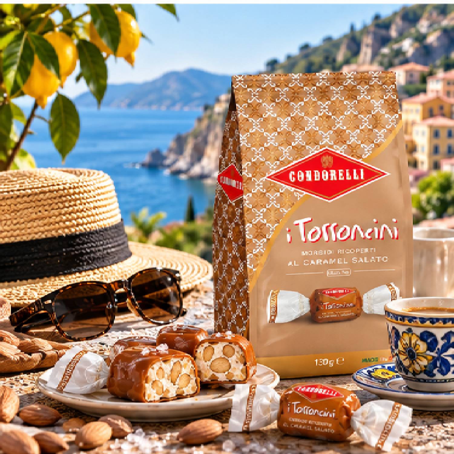Torroncini Condorelli Caramelo Salgado Italiano 130g foto 3