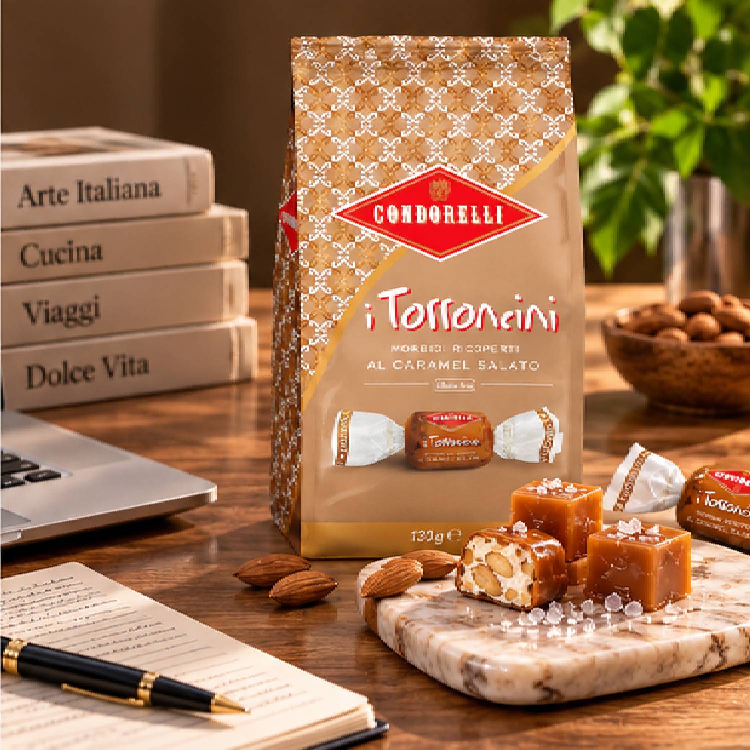 Torroncini Condorelli Caramelo Salgado Italiano 130g foto 5