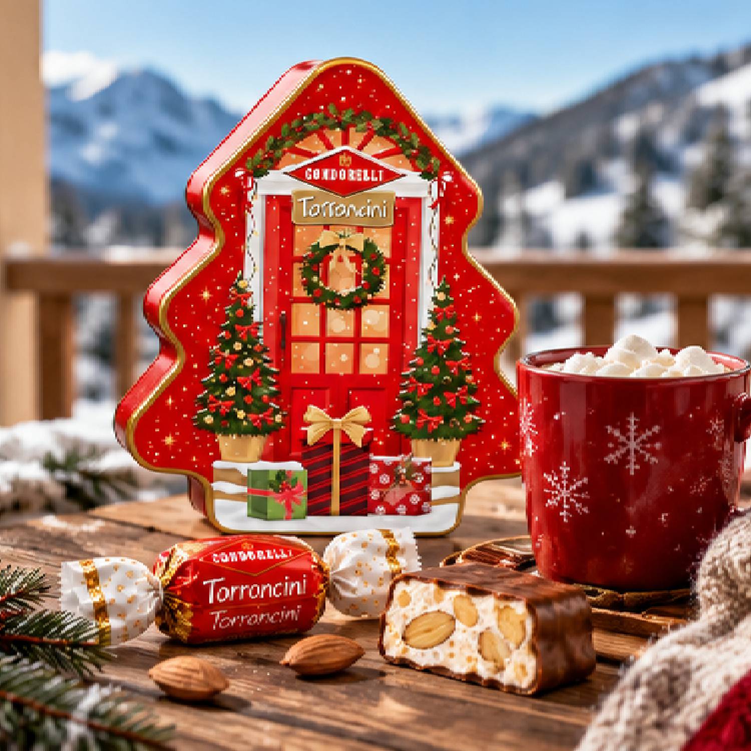 Torrone Condorelli Torroncini Lata Árvore de Natal 200g foto 3
