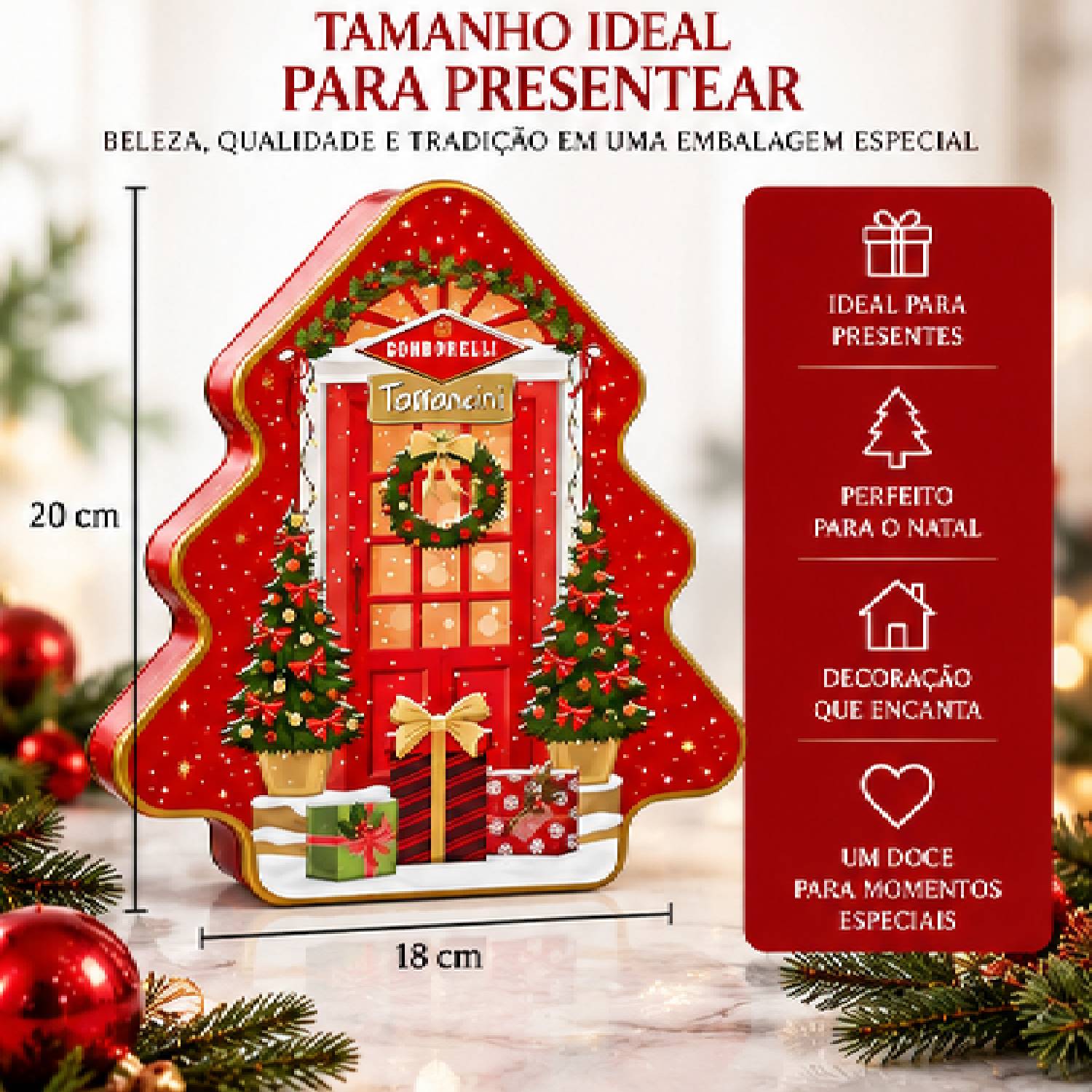 Torrone Condorelli Torroncini Lata Árvore de Natal 200g foto 6