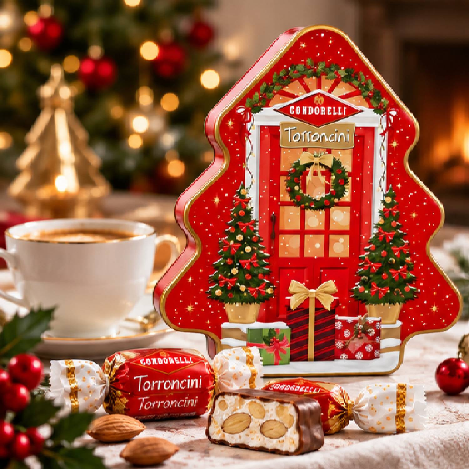 Torrone Condorelli Torroncini Lata Árvore de Natal 200g foto 7