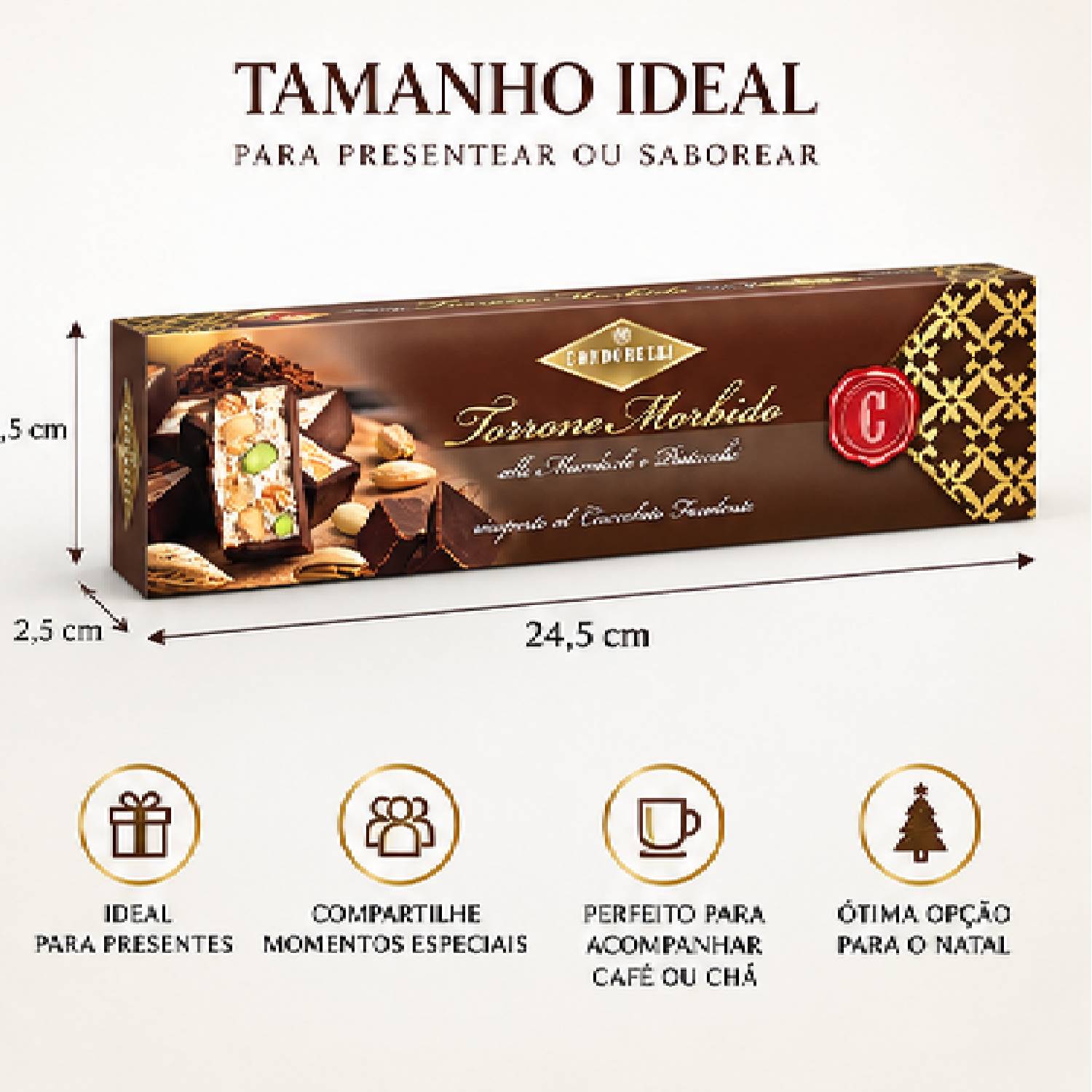 Torrone Condorelli Amêndoas Pistache Chocolate 100g foto 4