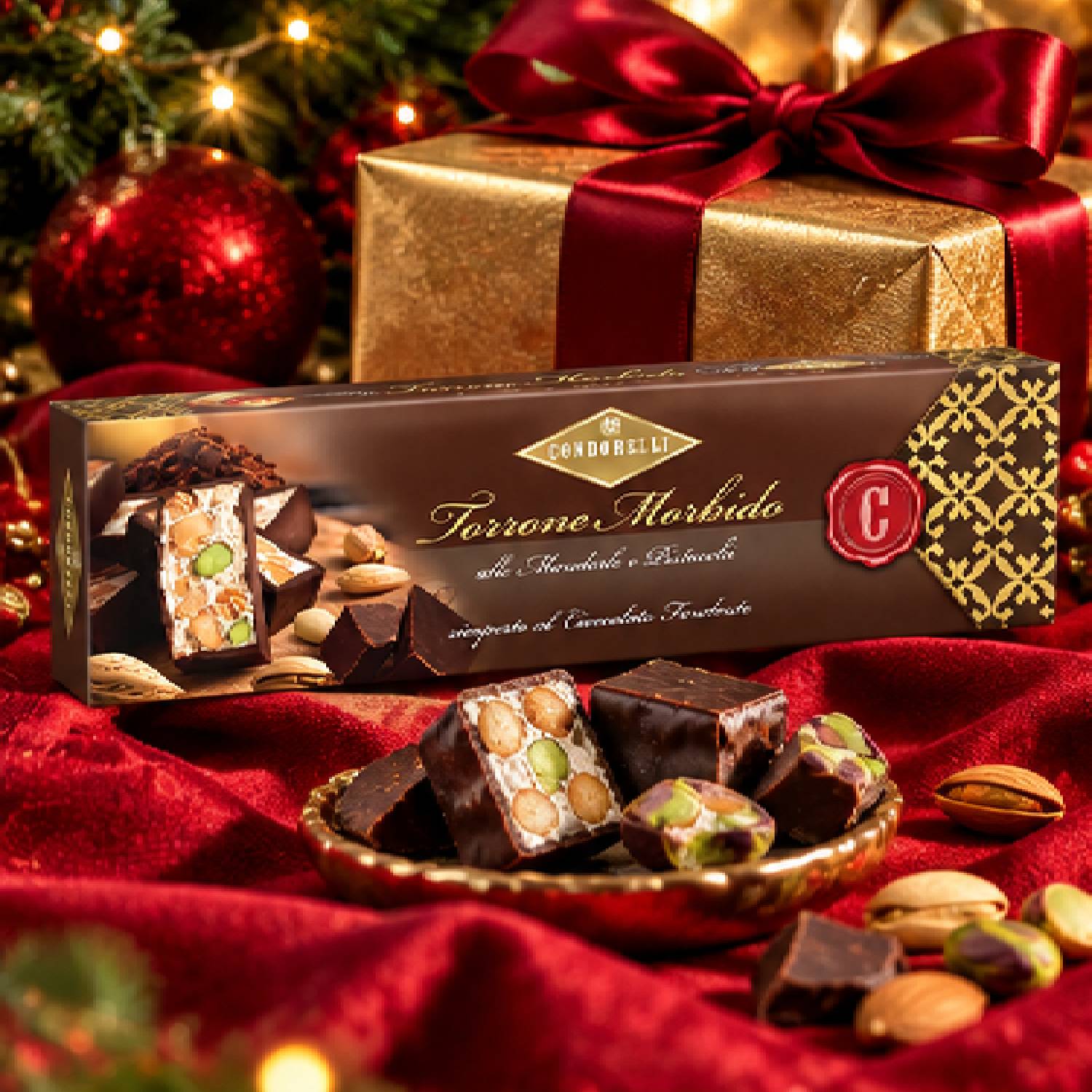 Torrone Condorelli Amêndoas Pistache Chocolate 100g foto 9