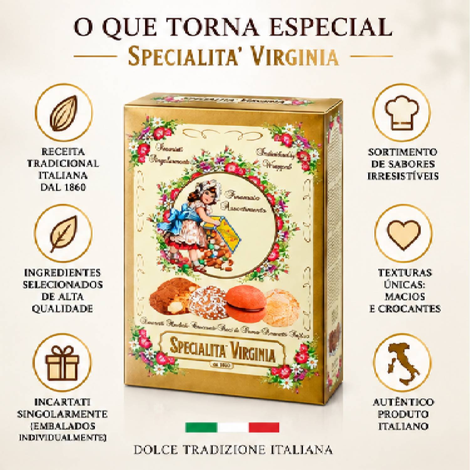 Biscoitos Italianos Sortidos Specialità Virginia 200g foto 4