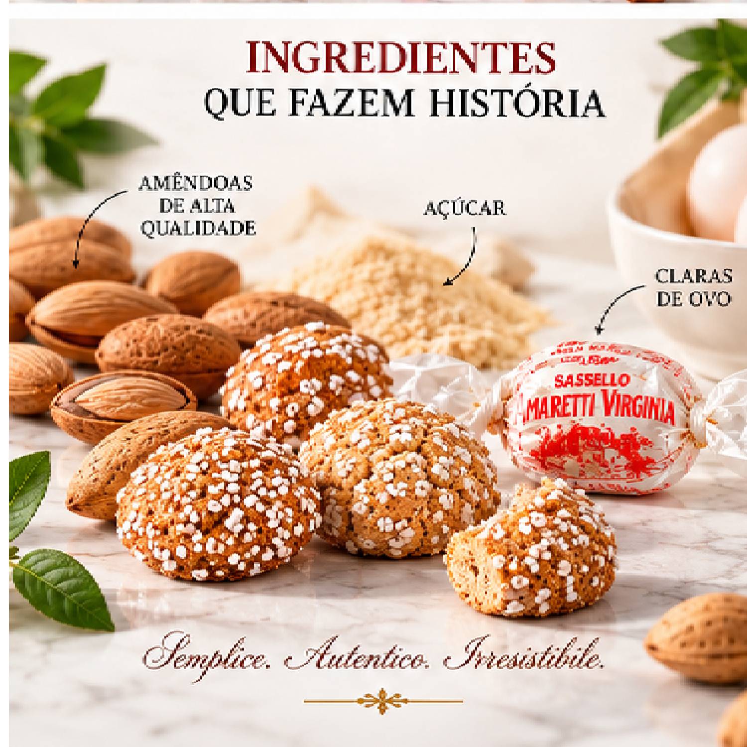 Biscoitos Italianos Amaretti Croccanti Virginia Lata 200g foto 8