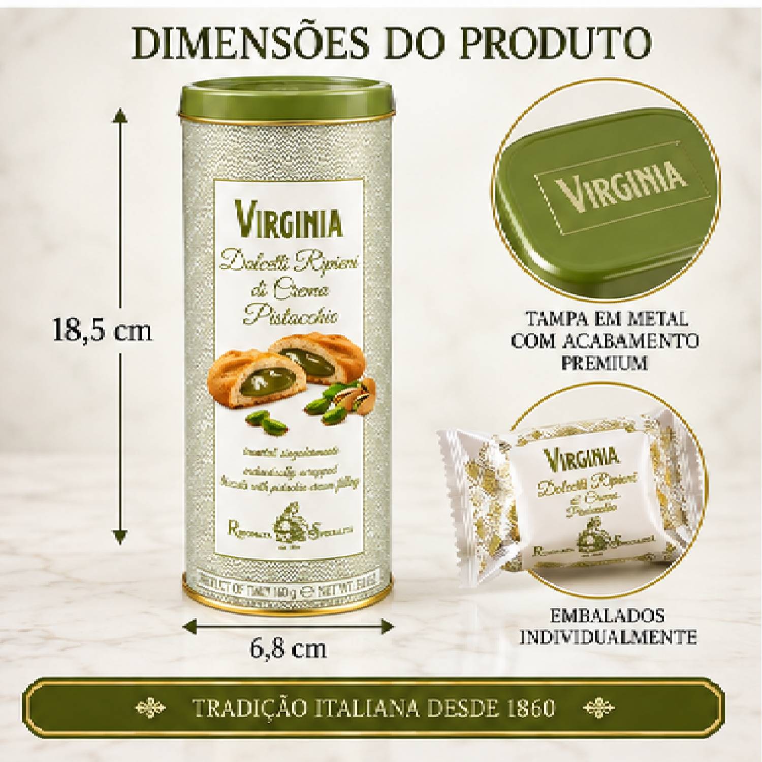 Biscoito Virginia Recheado Creme de Pistache 160g foto 4
