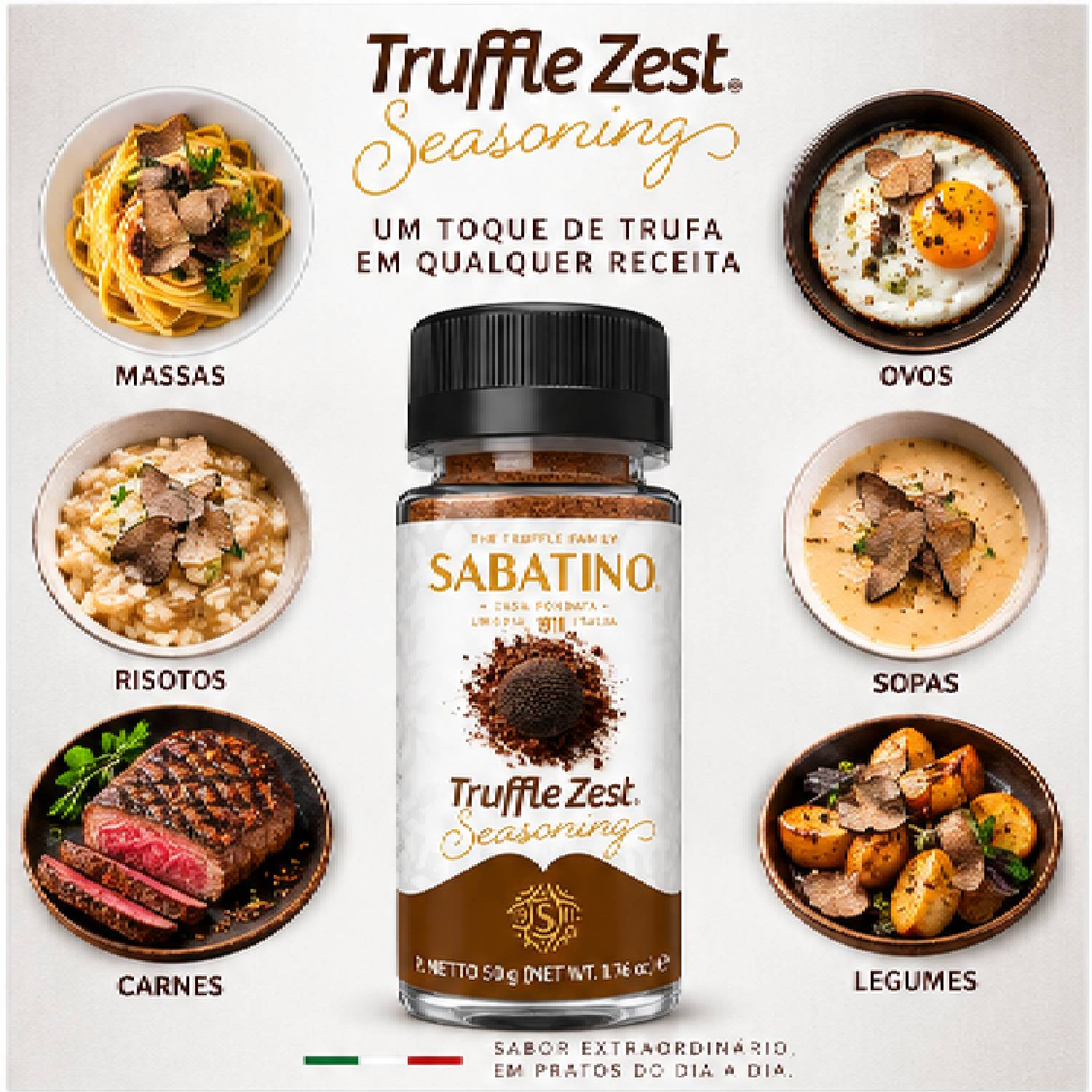 Tempero de Trufa Sabatino Truffle Zest 50g foto 3