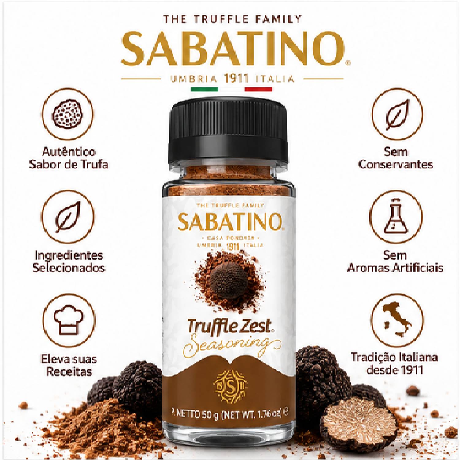 Tempero de Trufa Sabatino Truffle Zest 50g foto 5