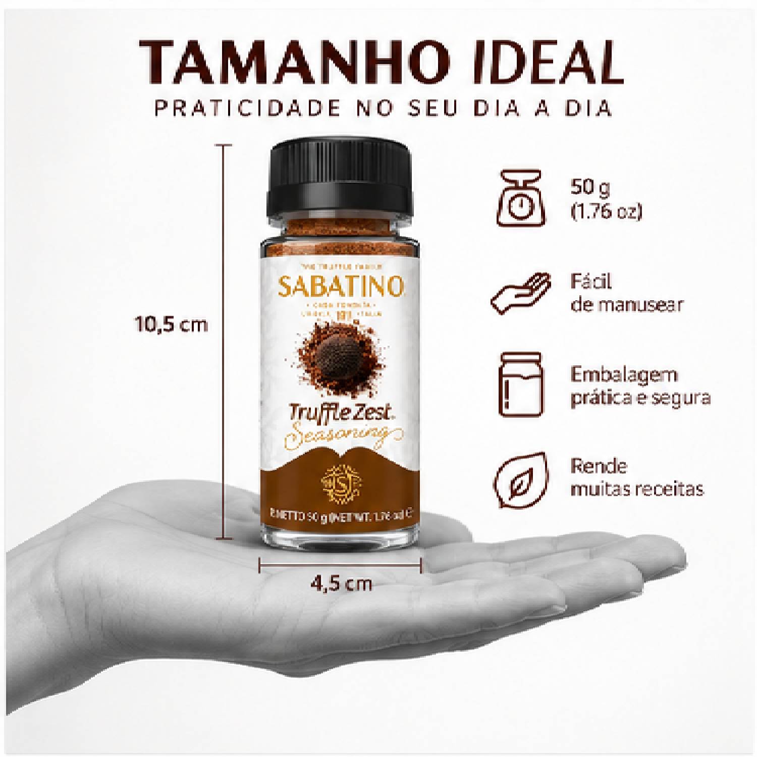 Tempero de Trufa Sabatino Truffle Zest 50g foto 9