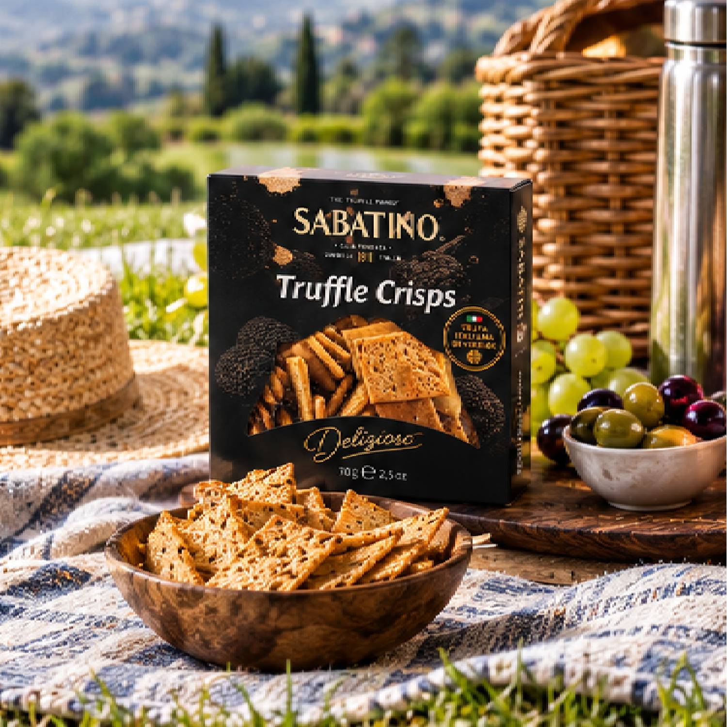 Biscoito de Trufa Sabatino Truffle Crisps 70g foto 5