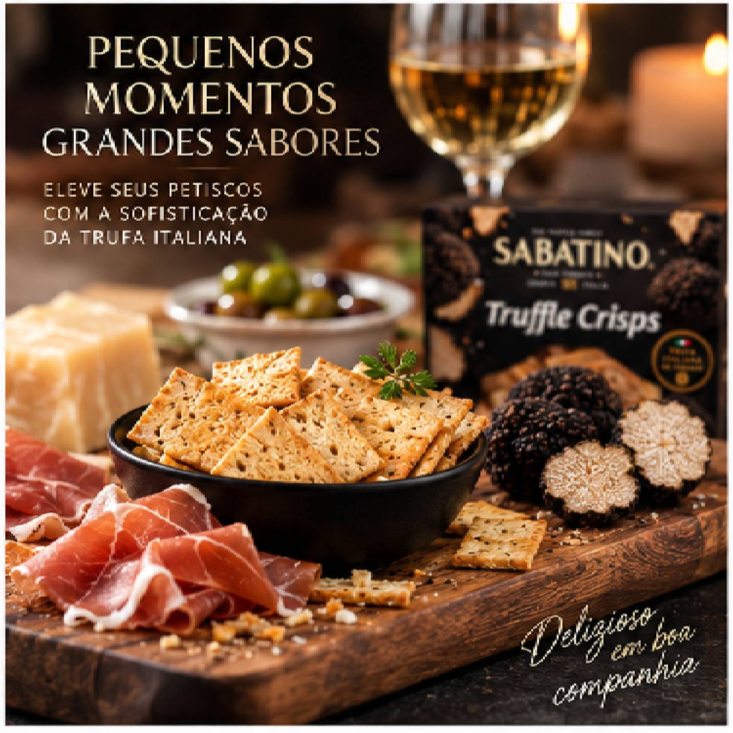 Biscoito de Trufa Sabatino Truffle Crisps 70g foto 6