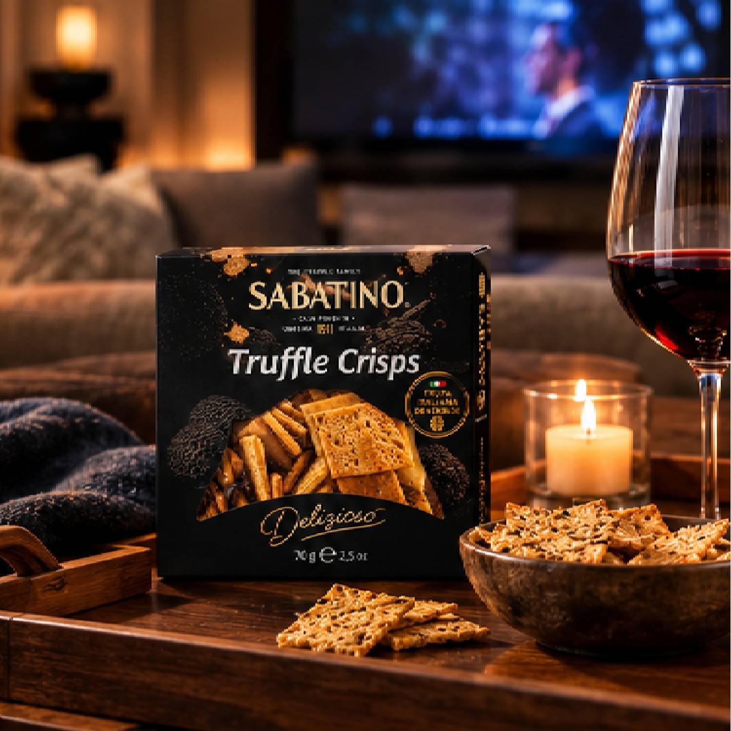 Biscoito de Trufa Sabatino Truffle Crisps 70g foto 7