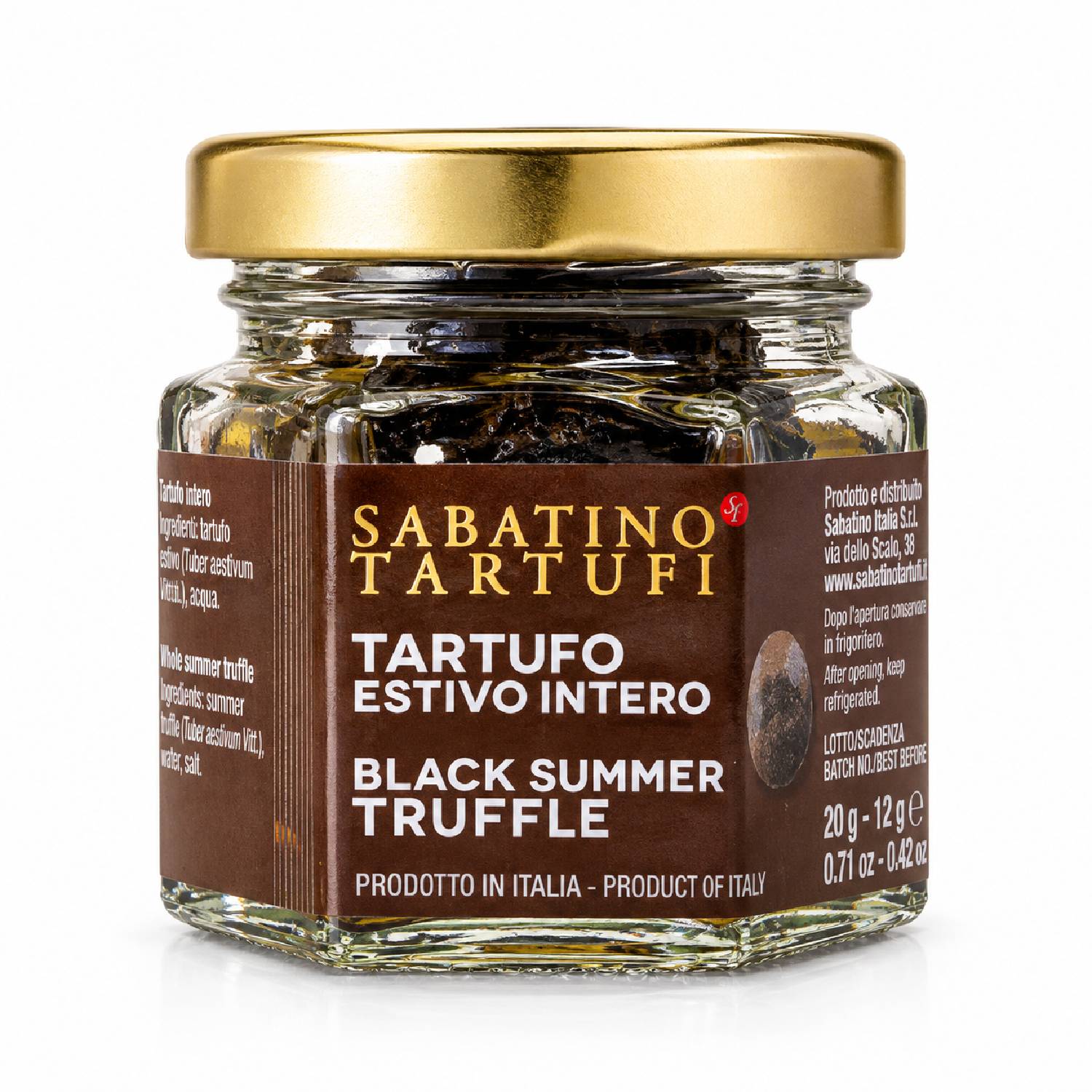 Trufa Negra de Verão Inteira Sabatino Tartufi 20g