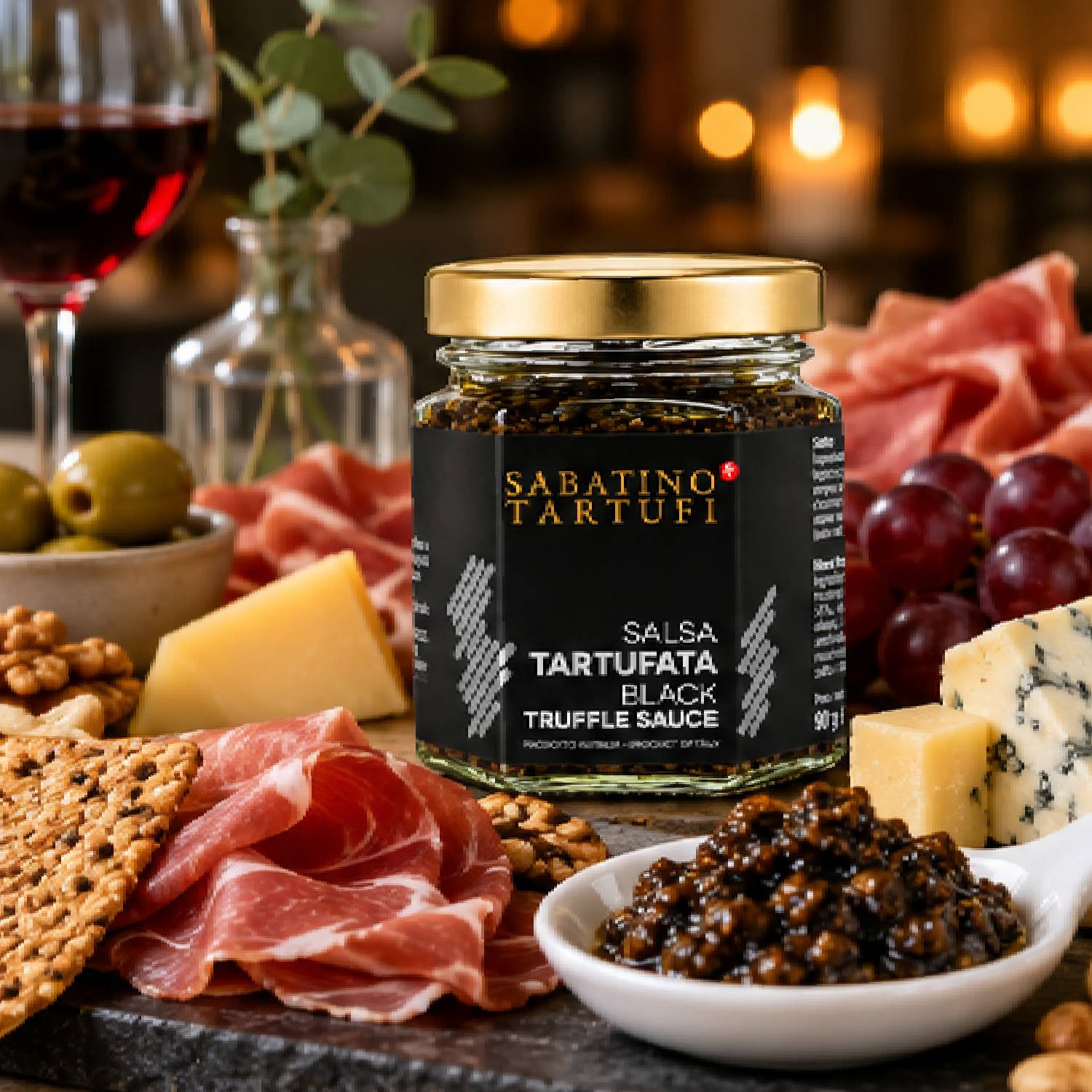 Molho de Trufa Negra Sabatino Tartufi Salsa Tartufata 90g foto 7
