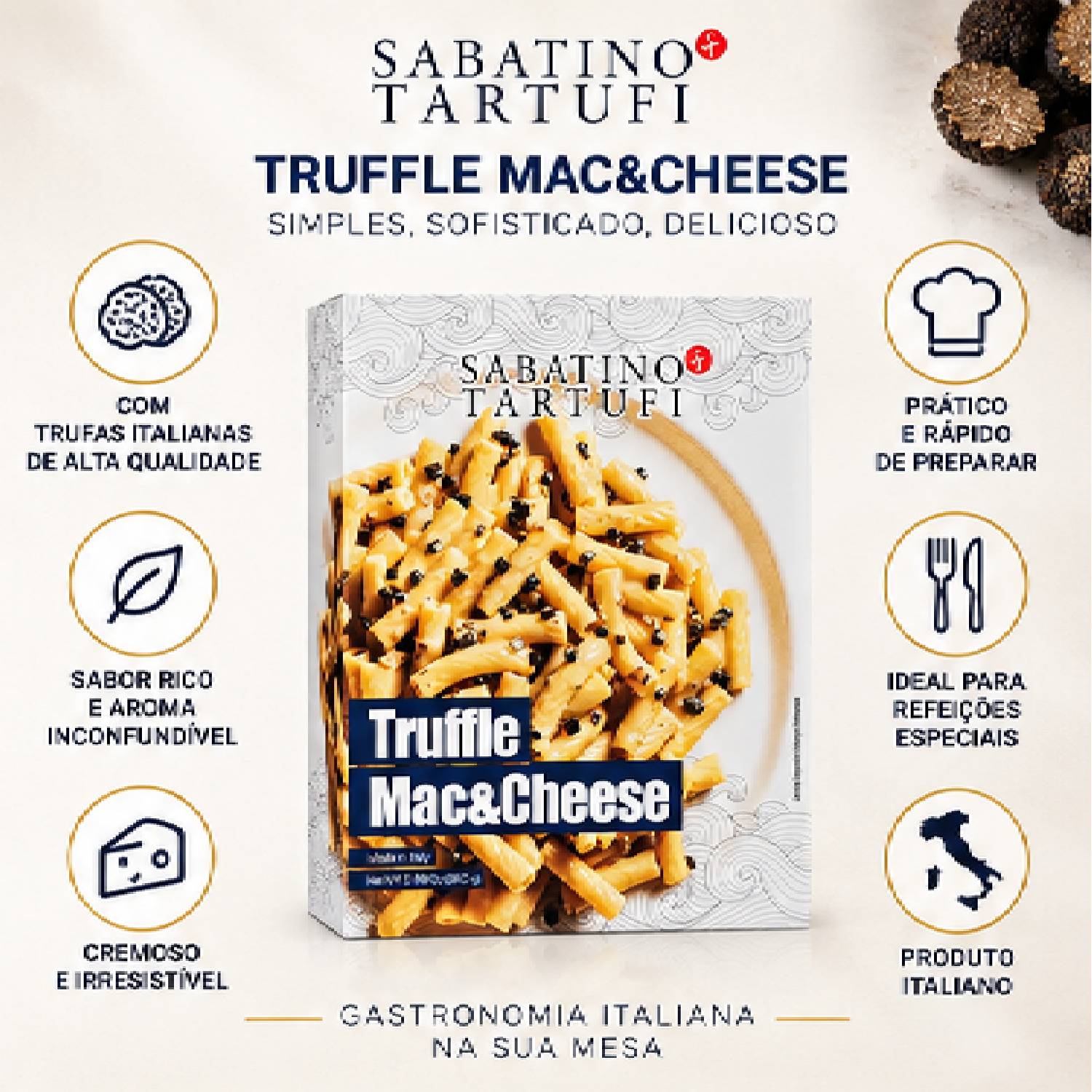 Mac & Cheese com Trufas Sabatino Tartufi 260g foto 4