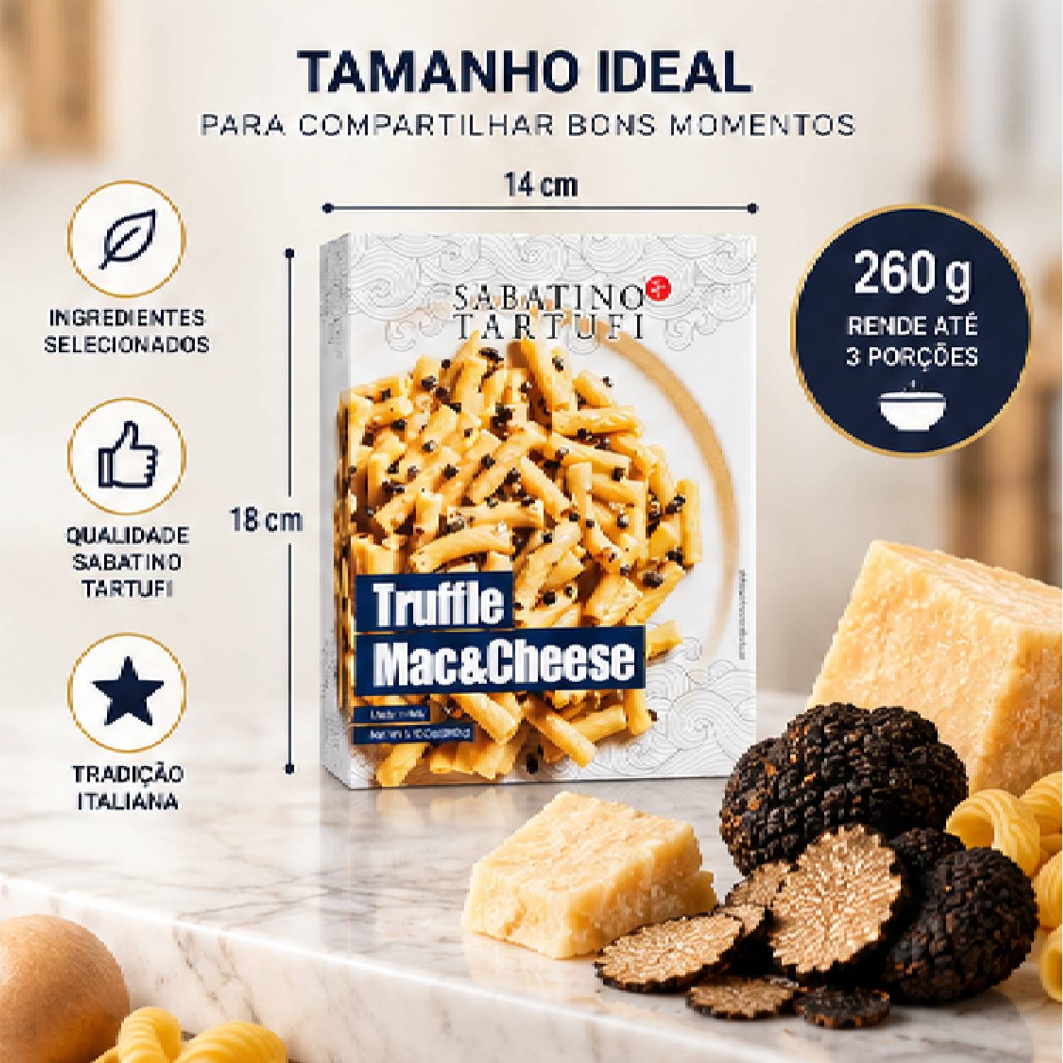 Mac & Cheese com Trufas Sabatino Tartufi 260g foto 6